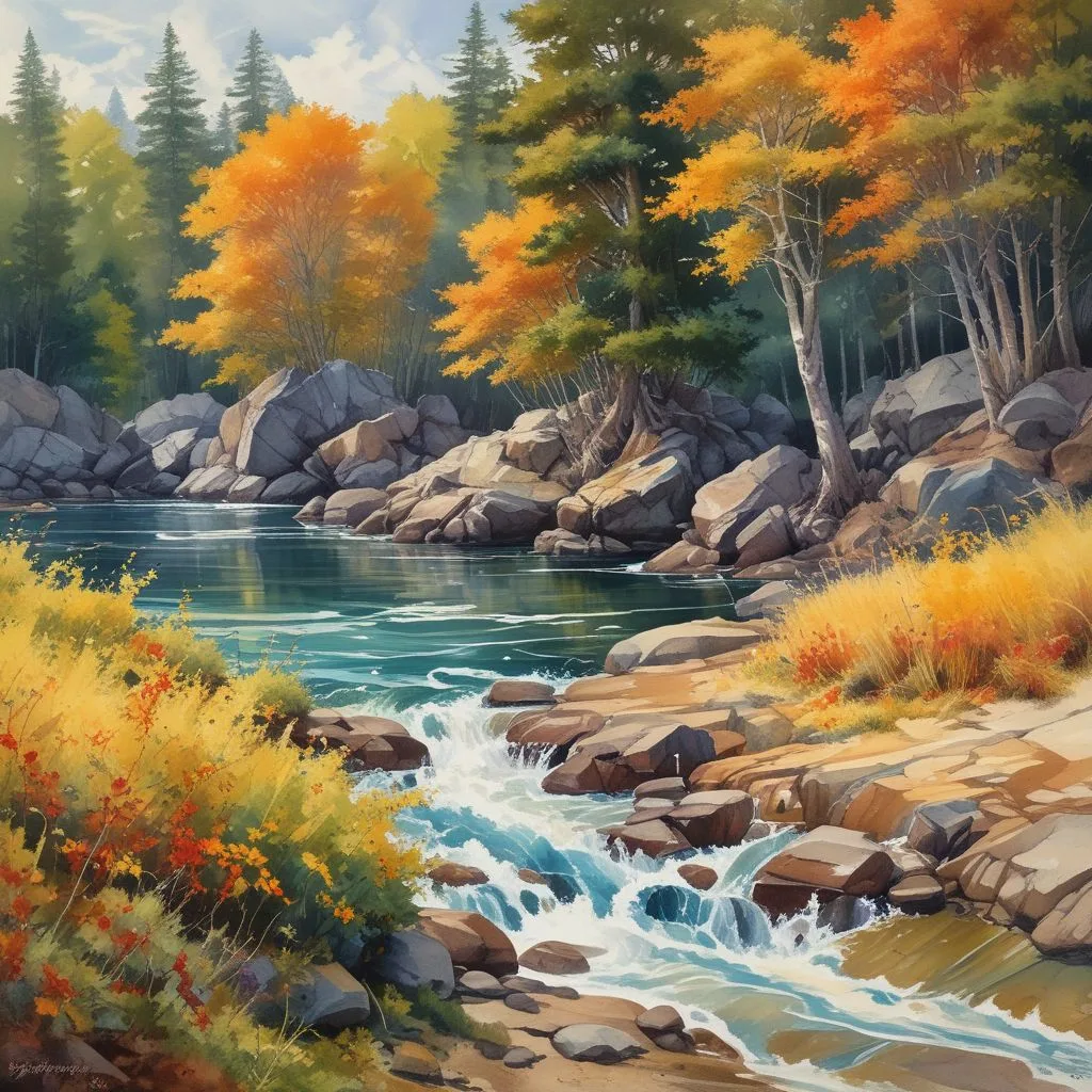 Как нарисовать пейзаж акварелью для начинающих step by step.