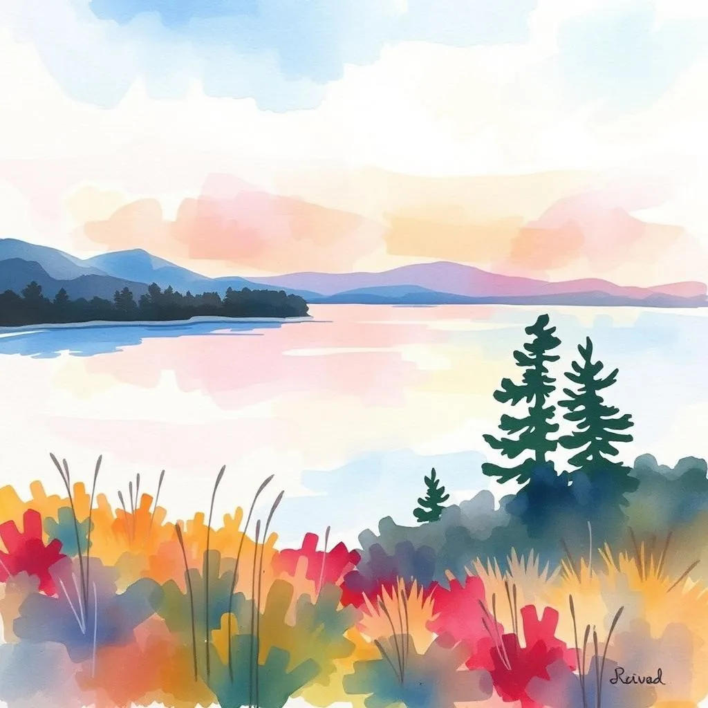 Как нарисовать пейзаж акварелью: советы и типичные ошибки