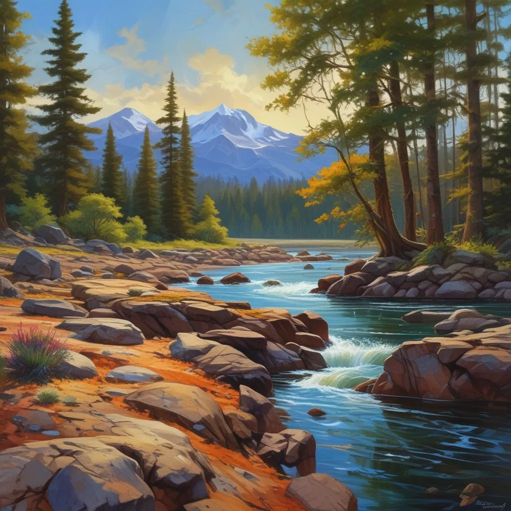 Как создать иллюзию глубины в пейзажной живописи с помощью перспективы и освещения.