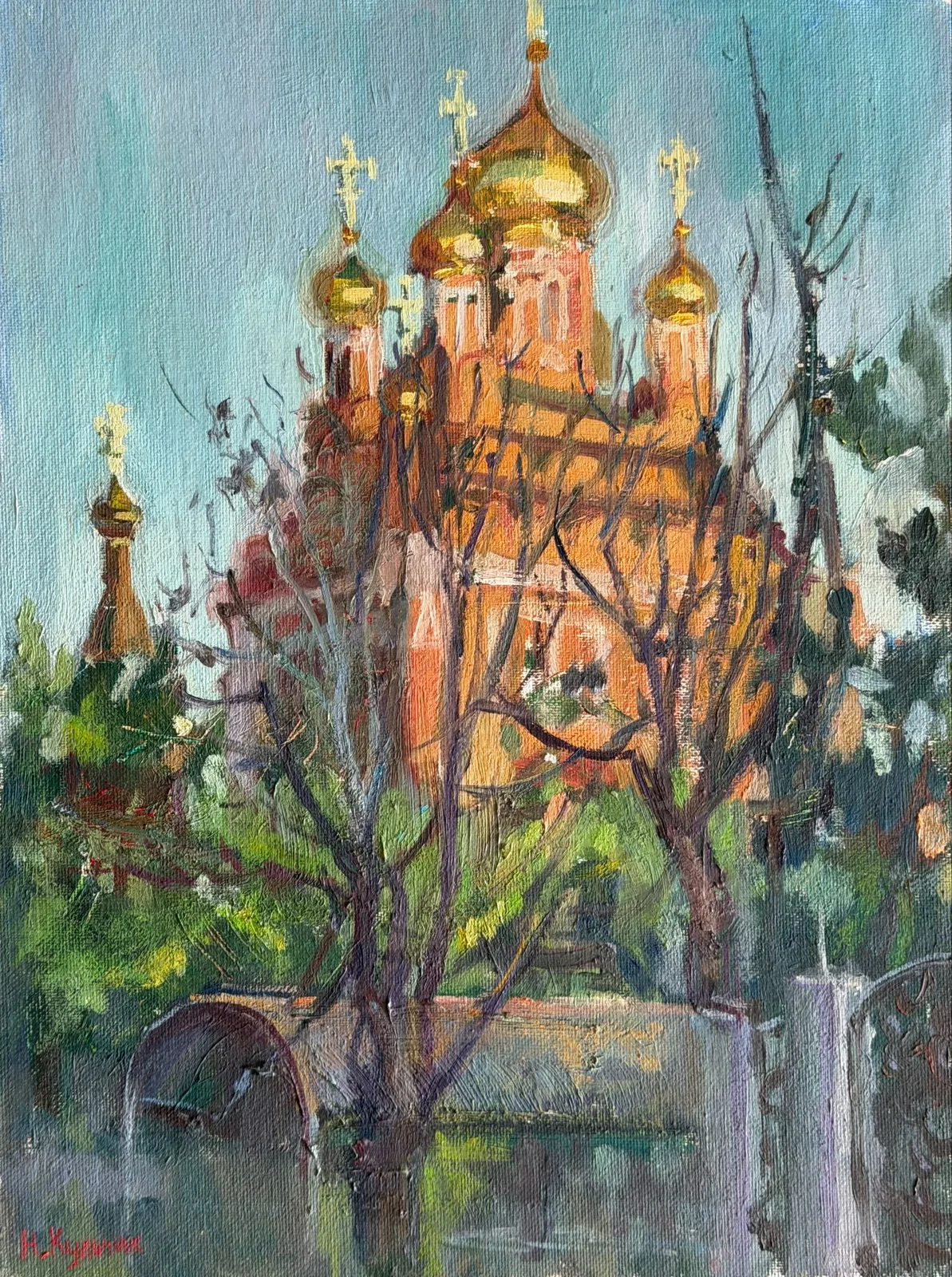 Картина «Топловский монастырь» — Дмитрий Кульчик, Пейзаж, На переднем плане картины Топловского монастыря выделяются несколько интересных…