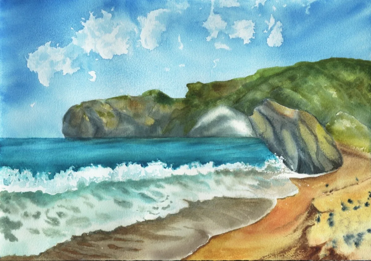 Картина «Генеральские пляжи» — Алла Валежина, Пейзаж, Название: Генеральские пляжи (по мотивам Поповой)
Техника: Акварель
Бумага: B…