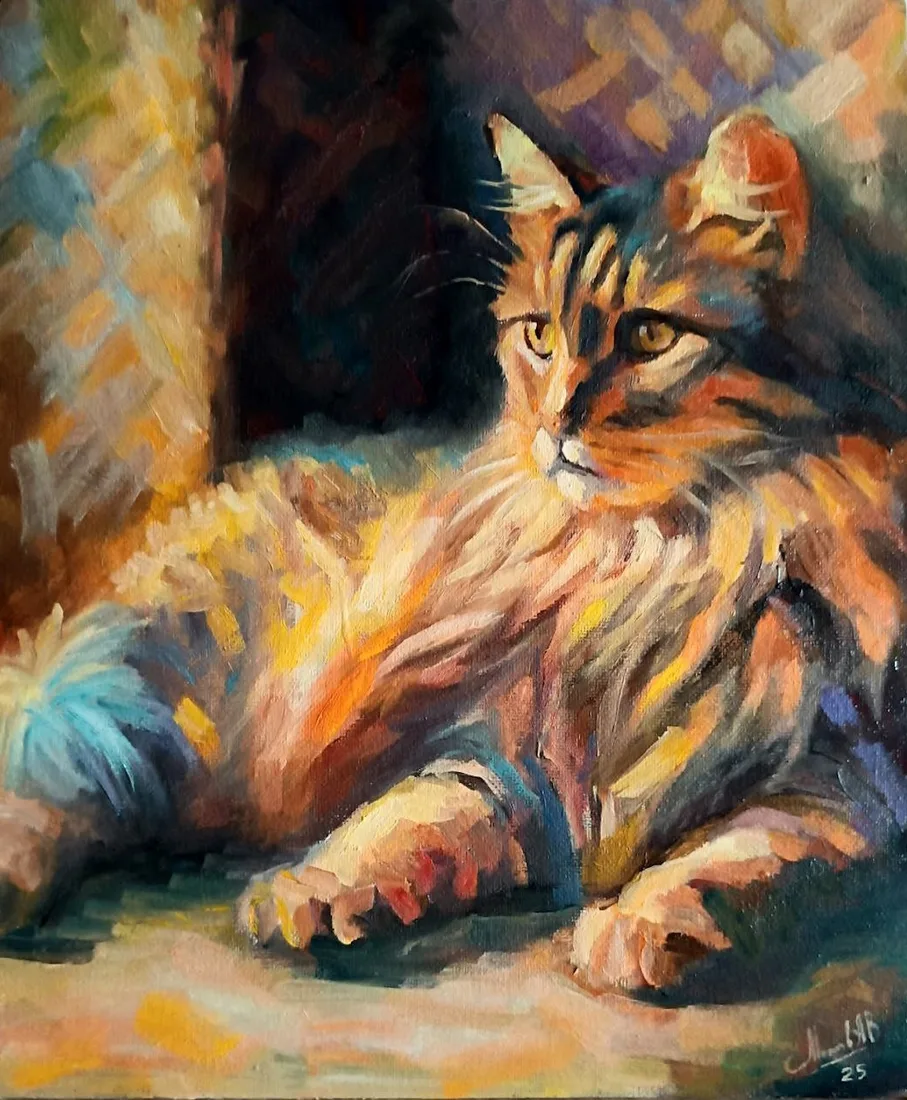 Картина «У окна» — Артур Михалев, Анималистика, аукцион Artstore