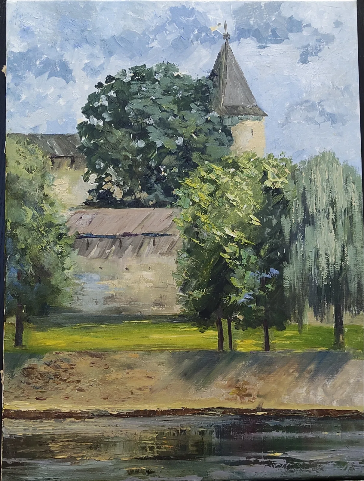 Картина «Вид на Псковский Кром.» — Анна Рейдерман, Пейзаж, За свою историю Псковская крепость выдержала 26 осад и ни разу не была взята шт…