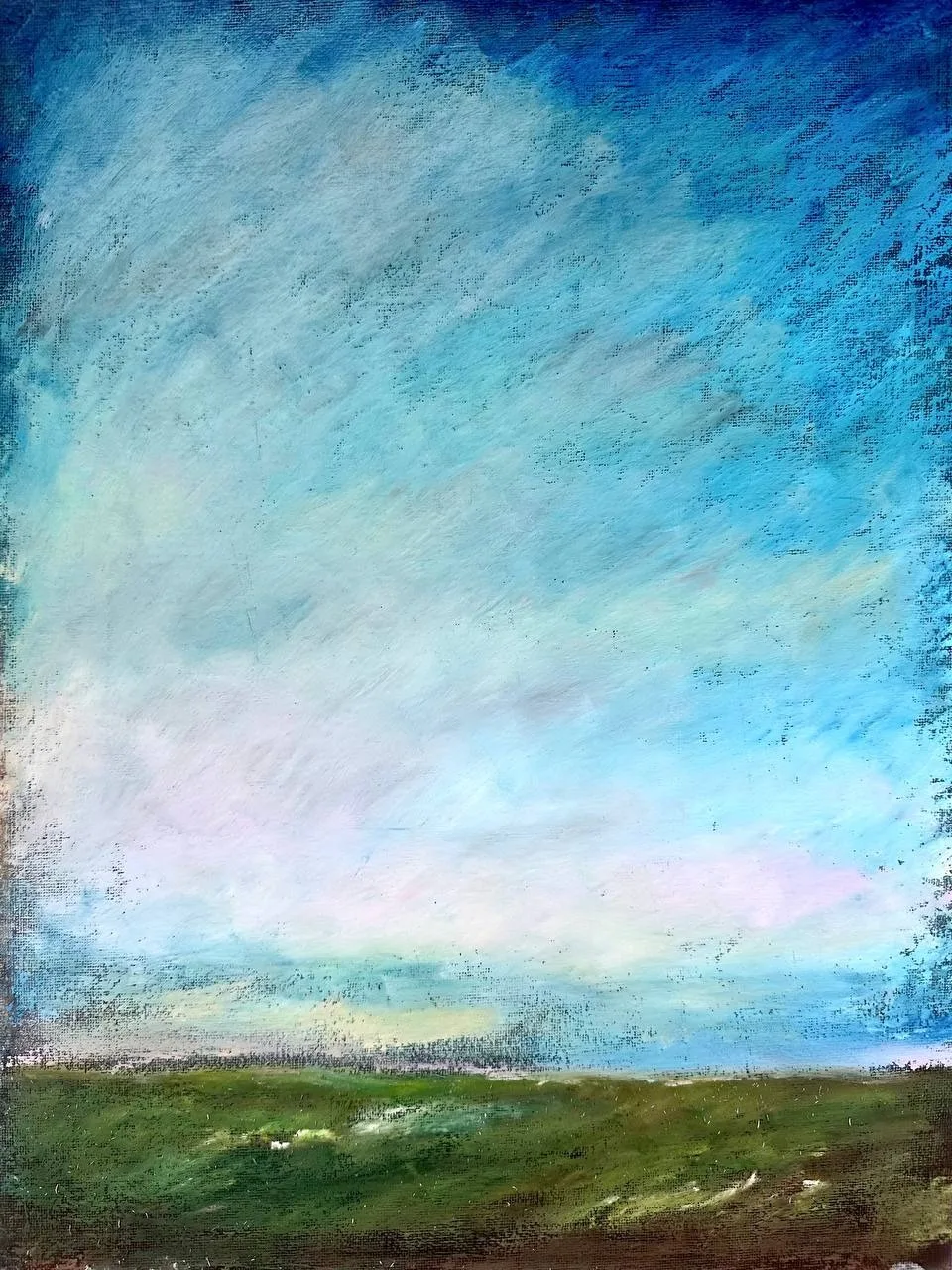 Картина ««Лето.Рассвет»» — Ксения Ельчанинова, Пейзаж, В ранние часы летнего рассвета, когда небо ещё переливается мягкими оттенками с…