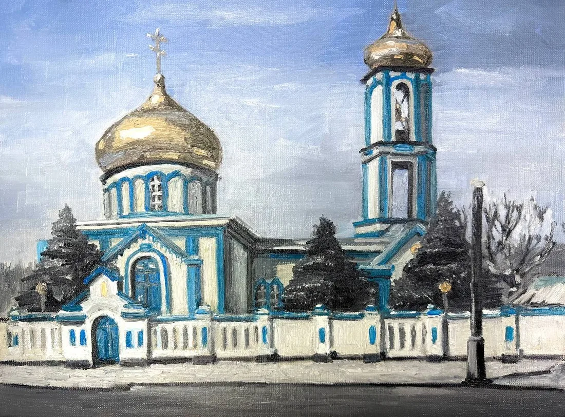 Картина «Храм Архангела Михаила» — Ксения Ельчанинова, Пейзаж