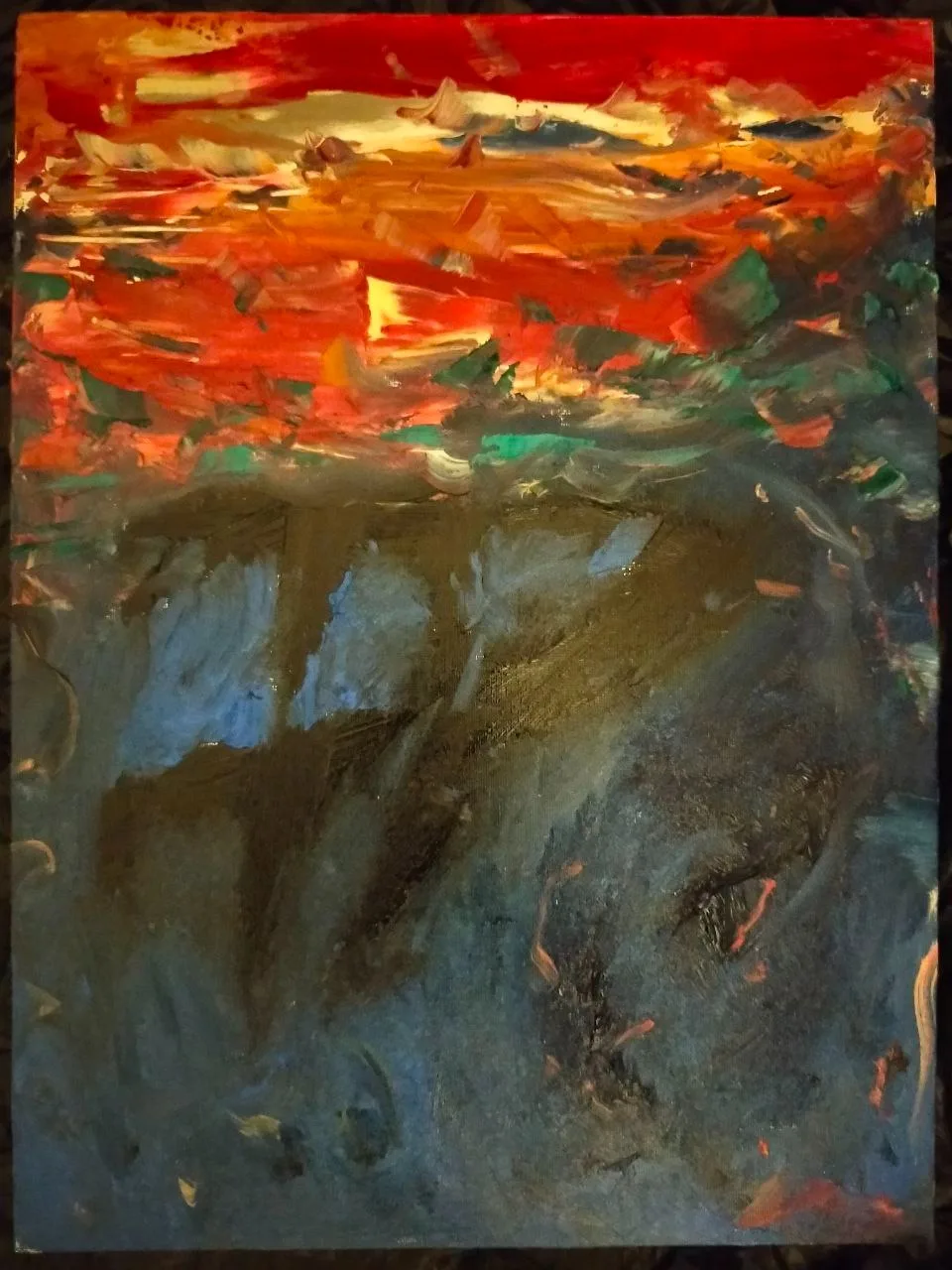 Картина «Вал» — Михаил Пименов (Шомодо), Абстракция, В этой картине чувствуется раннее утро, когда туман еще не рассеялся, а мир тол…