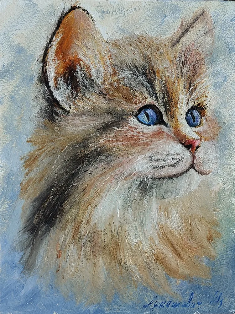 Картина «Котенок» — Мария Лукашевич, Анималистика, аукцион Artstore