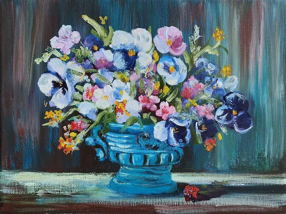 Картина «Букет весенних цветов» — Мария Лукашевич, Натюрморт, аукцион Artstore