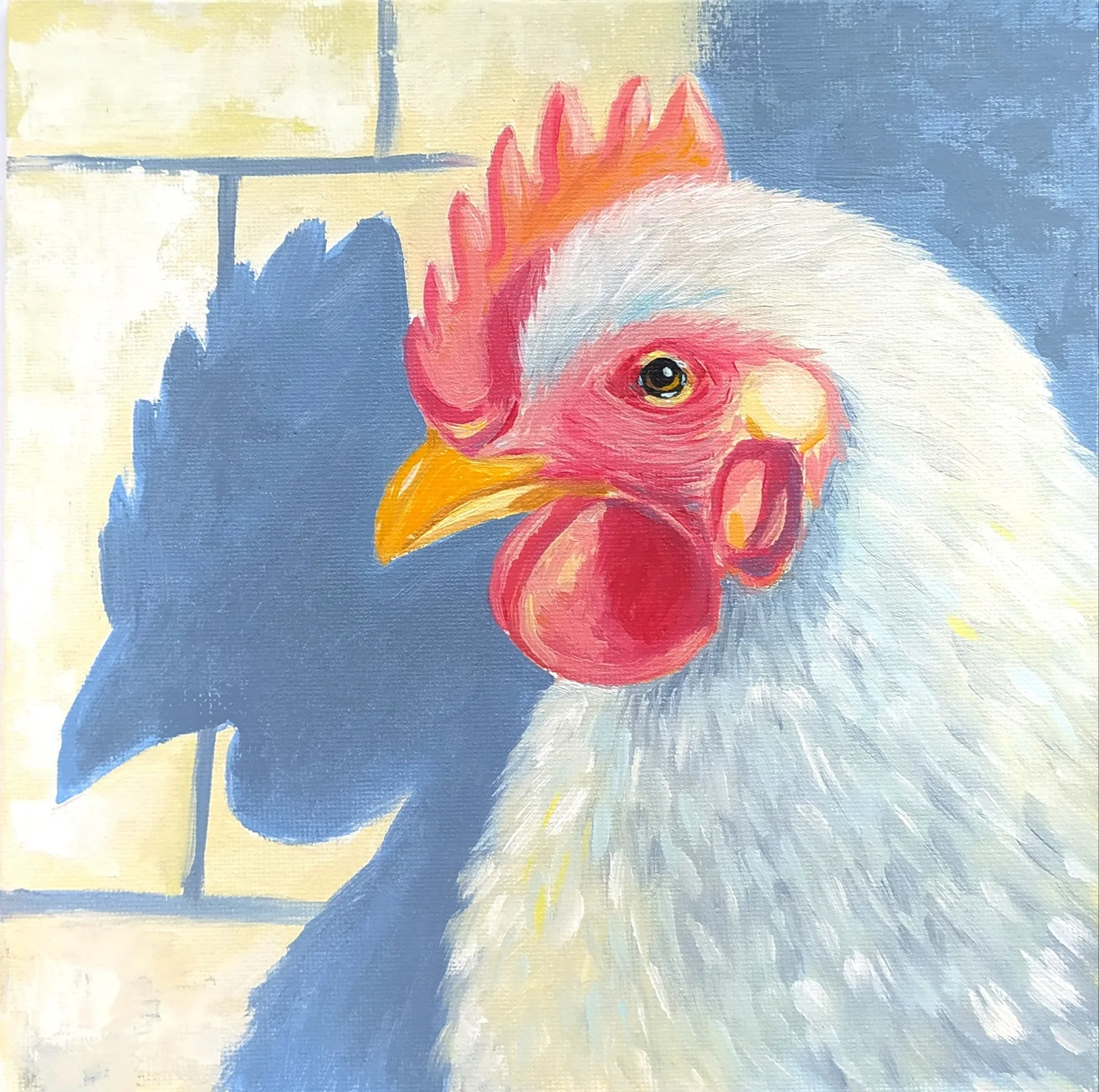 Картина «Портрет курочки» — Екатерина Сокуренко, Анималистика, Работала над "Портретом курочки" с удовольствием, экспериментируя с теплыми и х…