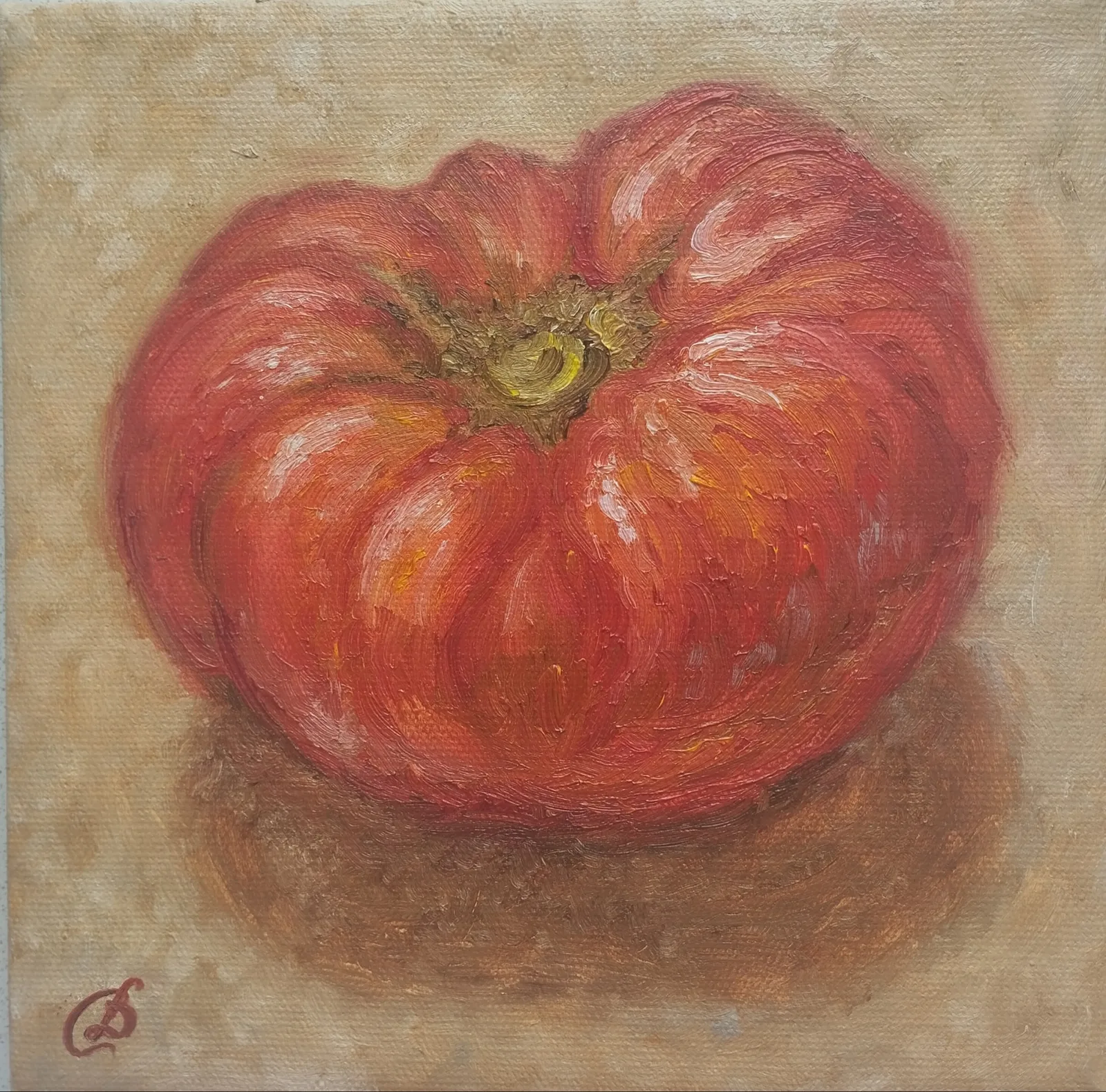 Картина «Сеньор - помидор» — Дина Смольникова, Натюрморт, Картина выполнена масляными красками на холсте на подрамнике. На картине изобра…