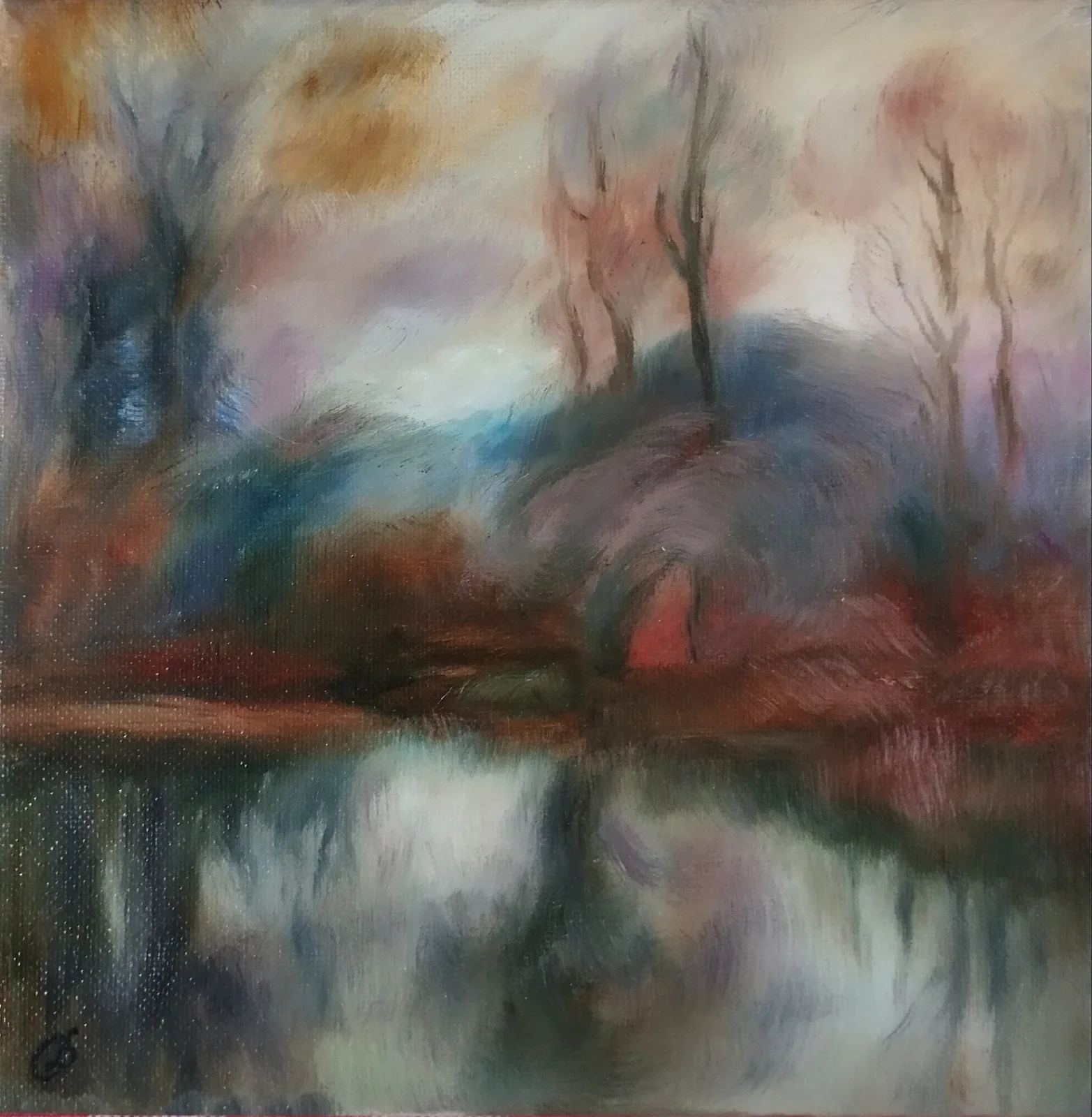 Картина «Уж небо осенью дышало» — Дина Смольникова, Пейзаж, Картина написана по мотивам произведений А.С. Пушкина. Мое любимое состояние пр…