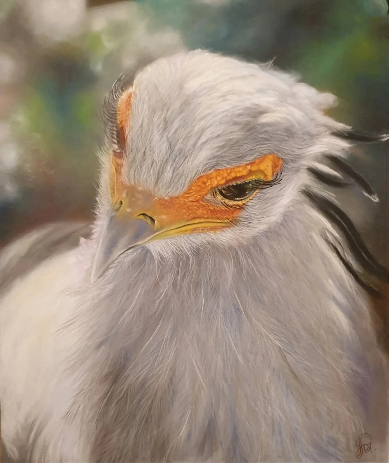 Картина «,, Пава ,, птица секретарь» — Инна Куртенкова, Анималистика, Пава, птица секретарь, - это работа, над которой я тщательно работала, чтобы пе…