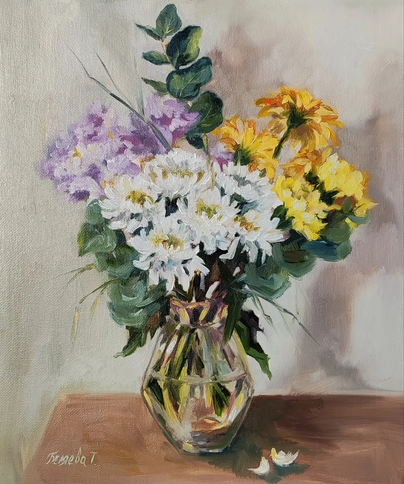 Картина «Букетик» — Татьяна Беляева, Натюрморт, Перед нами работа "Букетик" Татьяны Беседы, выполненная маслом на холсте размер…