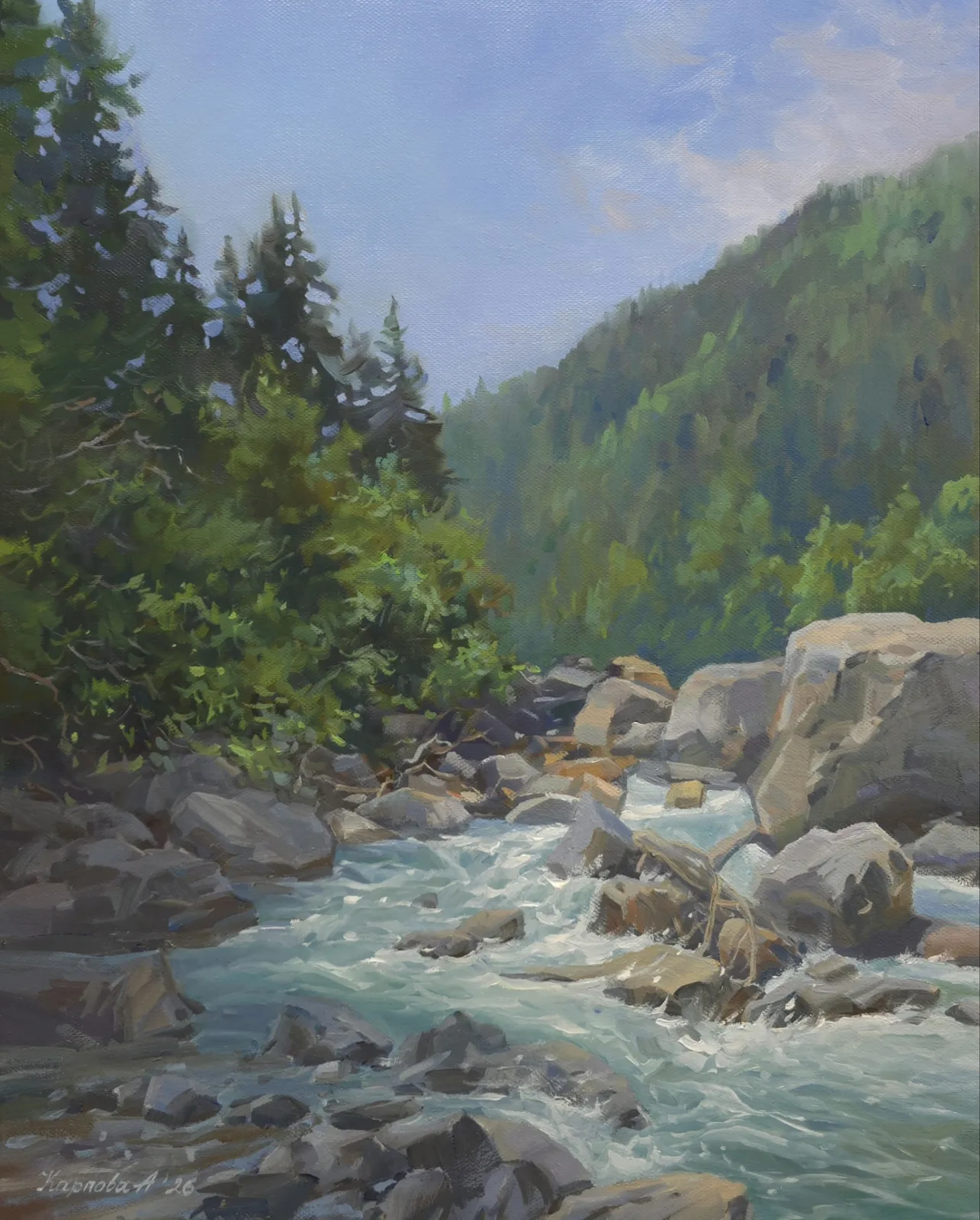 Картина «Река Шхельда» — Анастасия Карпова, Пейзаж, аукцион Artstore