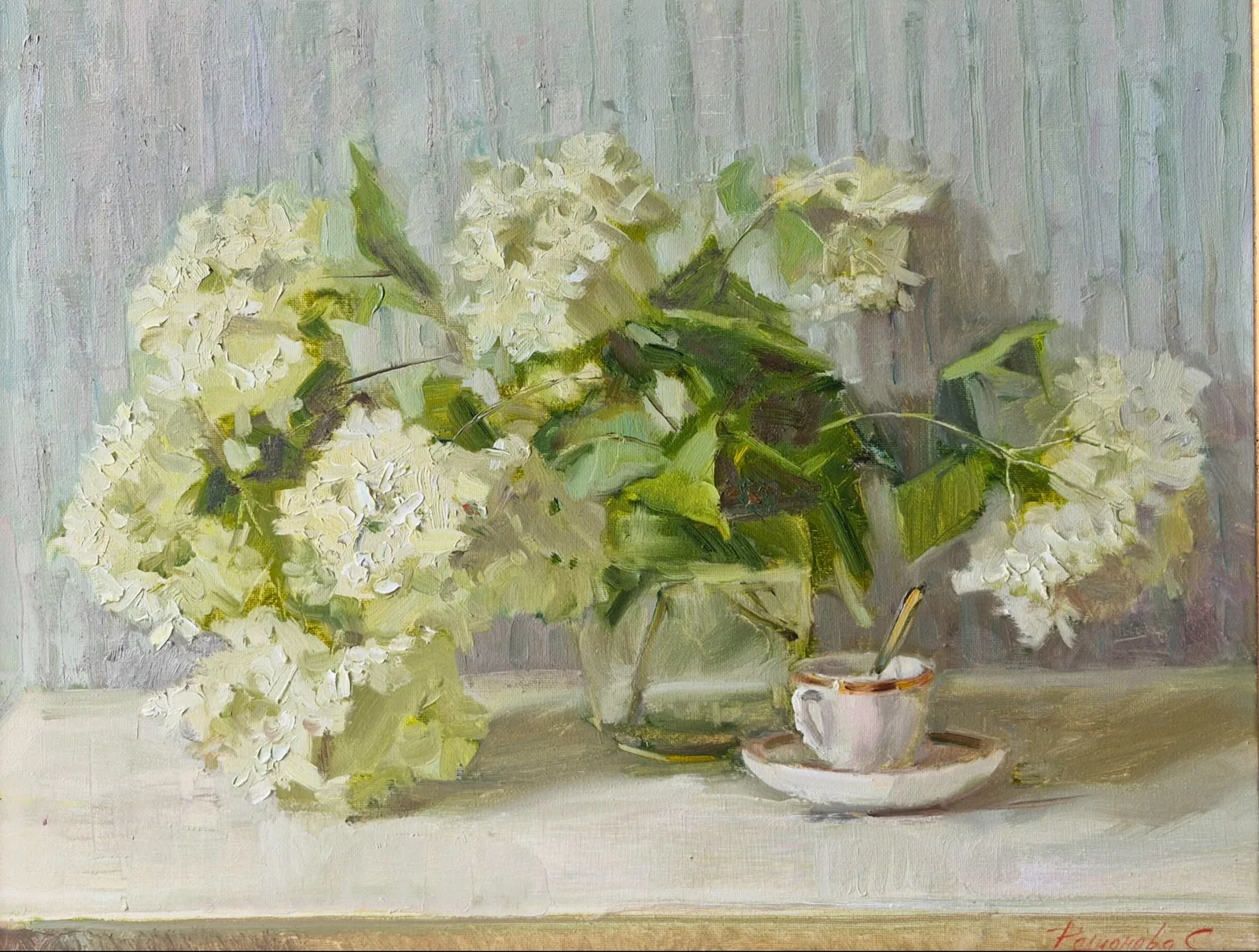 Картина «Гортензии» — Светлана Родионова, Натюрморт, Натюрморт с гортензиями создала в поиске гармонии цвета и света. Вдохновившись …