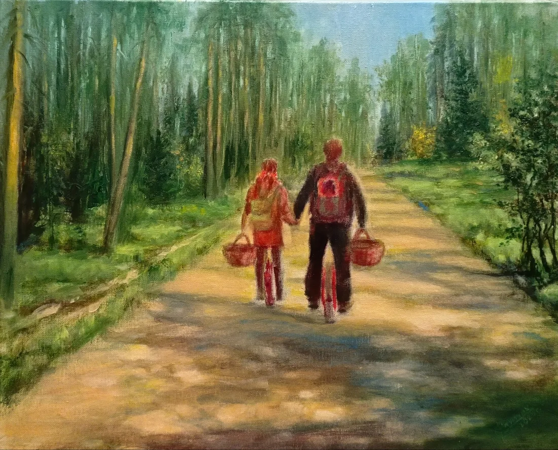 Картина «"По грибы".» — Светлана Наумчик, Жанровая живопись, Извините, сервис временно недоступен. Попробуйте позже.