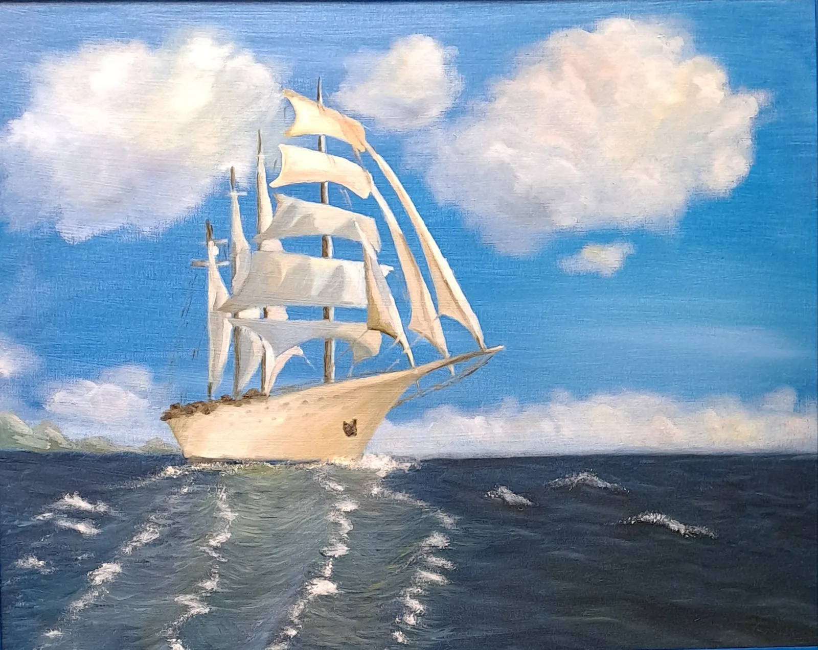 Картина «К дальним берегам.» — Наталья Иванова, Жанровая живопись, Море, которое хочется слушать. Ветер, который почти физически ощущаешь в волоса…