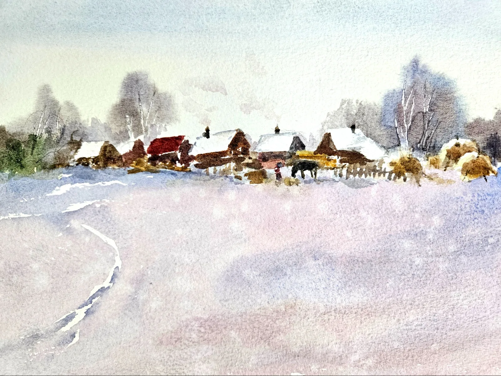 Картина «Гармония русской деревни» — Ксения Ползикова, Пейзаж, аукцион Artstore