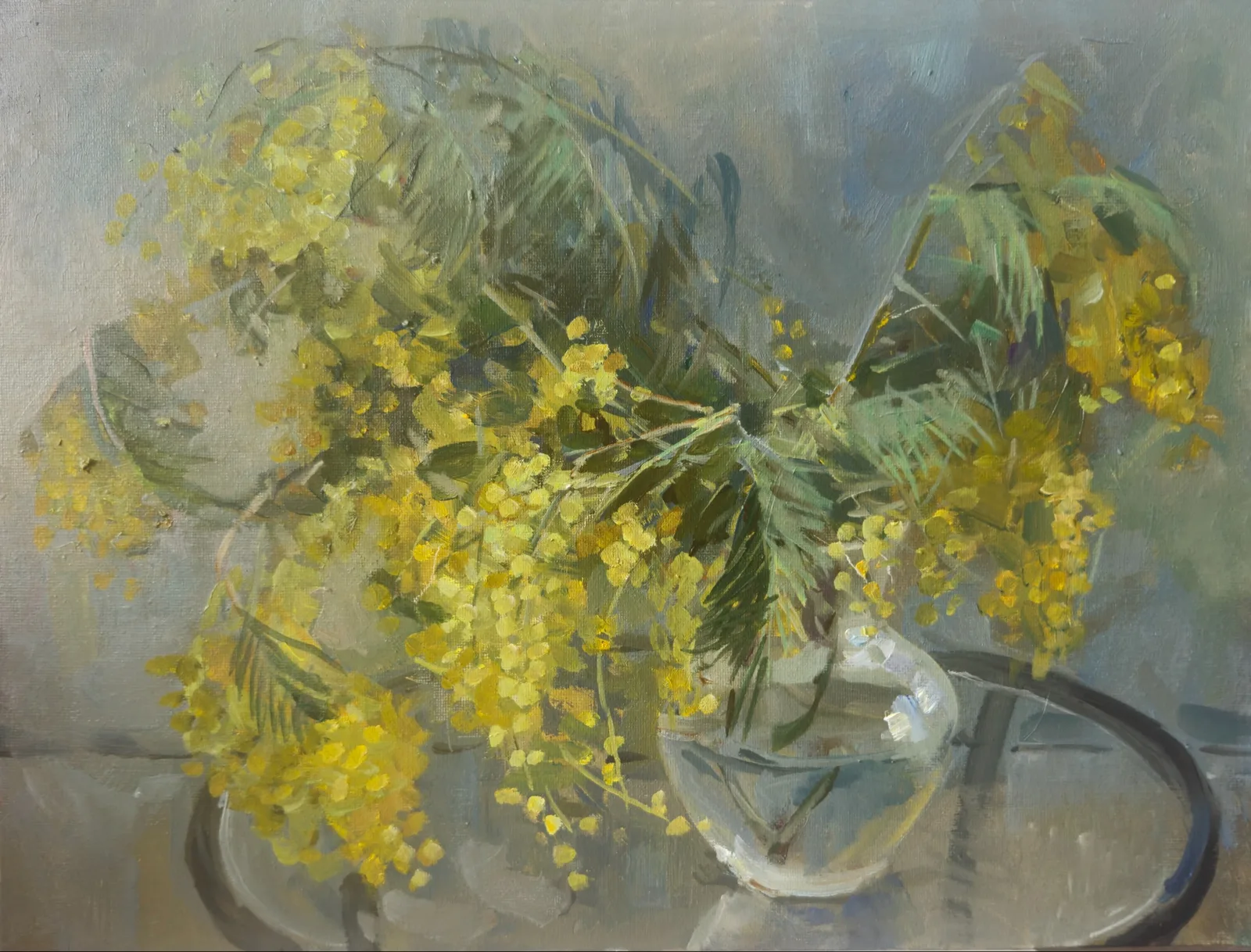 Картина «Мимоза» — Светлана Родионова, Натюрморт, В картине "Мимоза" художник Светлана Родионова использует мягкие, тёплые оттенк…