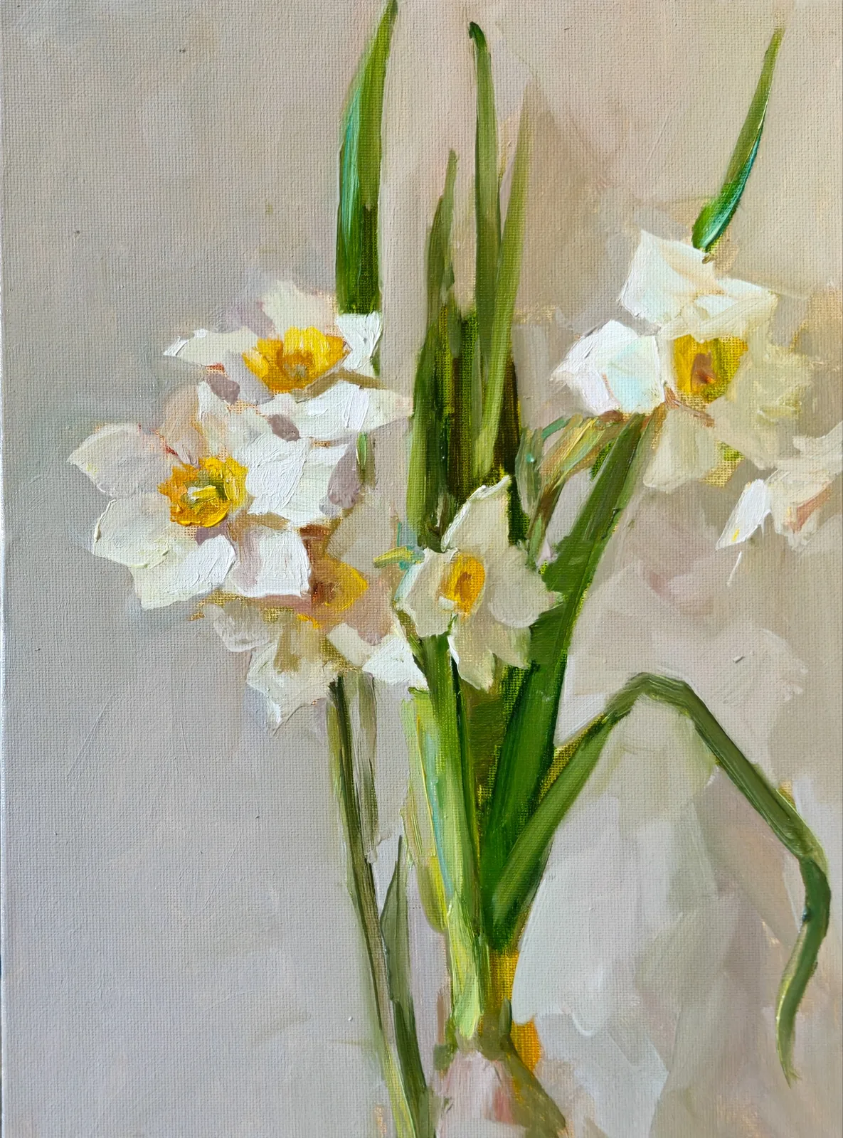 Картина «Нарциссы» — Светлана Родионова, Натюрморт, Я написала эту работу в технике масла на холсте, закрепленном на картоне. Масло…