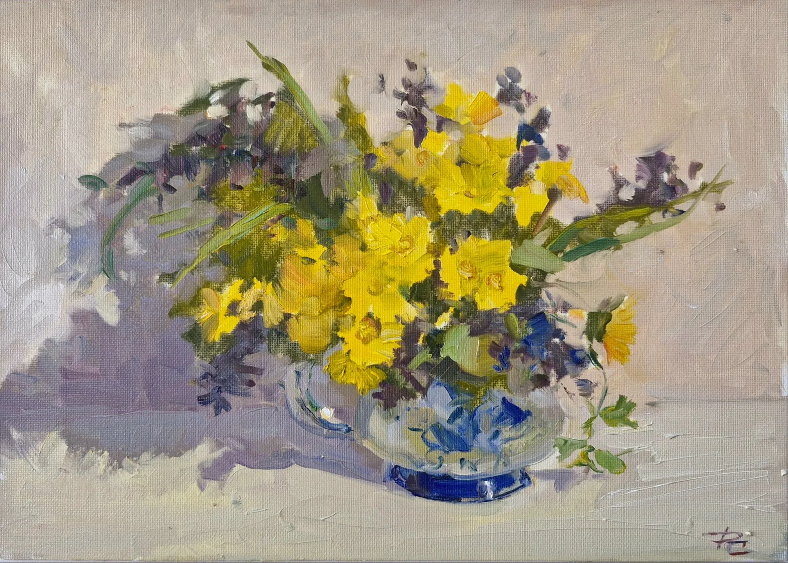 Картина «Солнечная мать-и- мачеха» — Светлана Родионова, Натюрморт, Глядя на эту картину, испытываешь прилив тепла и радости. Яркие желтые цветы ма…