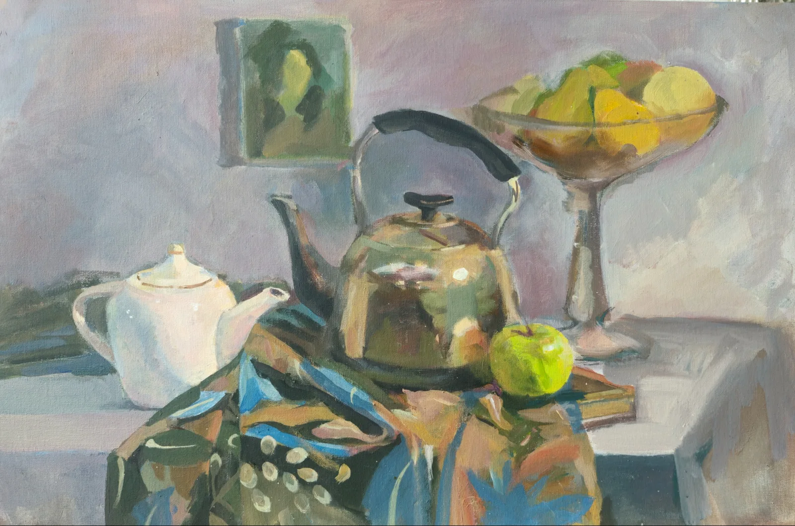 Картина «Натюрморт» — Светлана Родионова, Натюрморт, Натюрморт создала в процессе экспериментов с цветом и светом. В работе была важ…