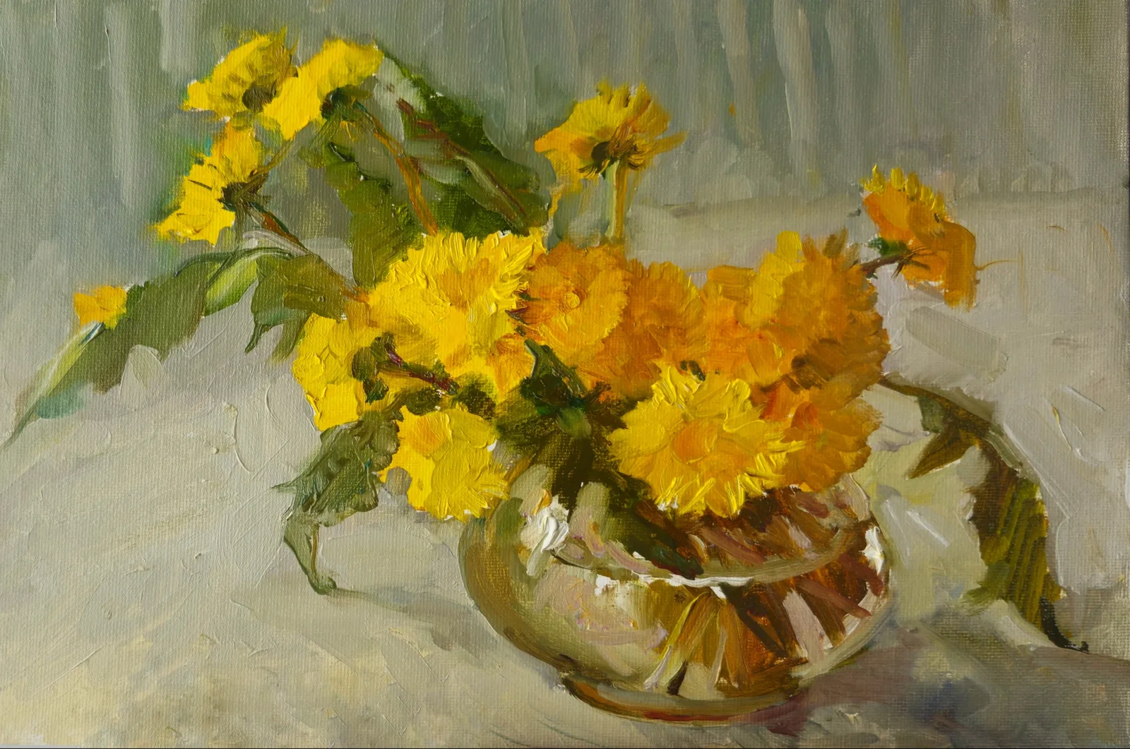 Картина «Одуванчики» — Светлана Родионова, Натюрморт, Когда я смотрю на эту картину, меня сразу охватывает чувство тепла и легкости, …