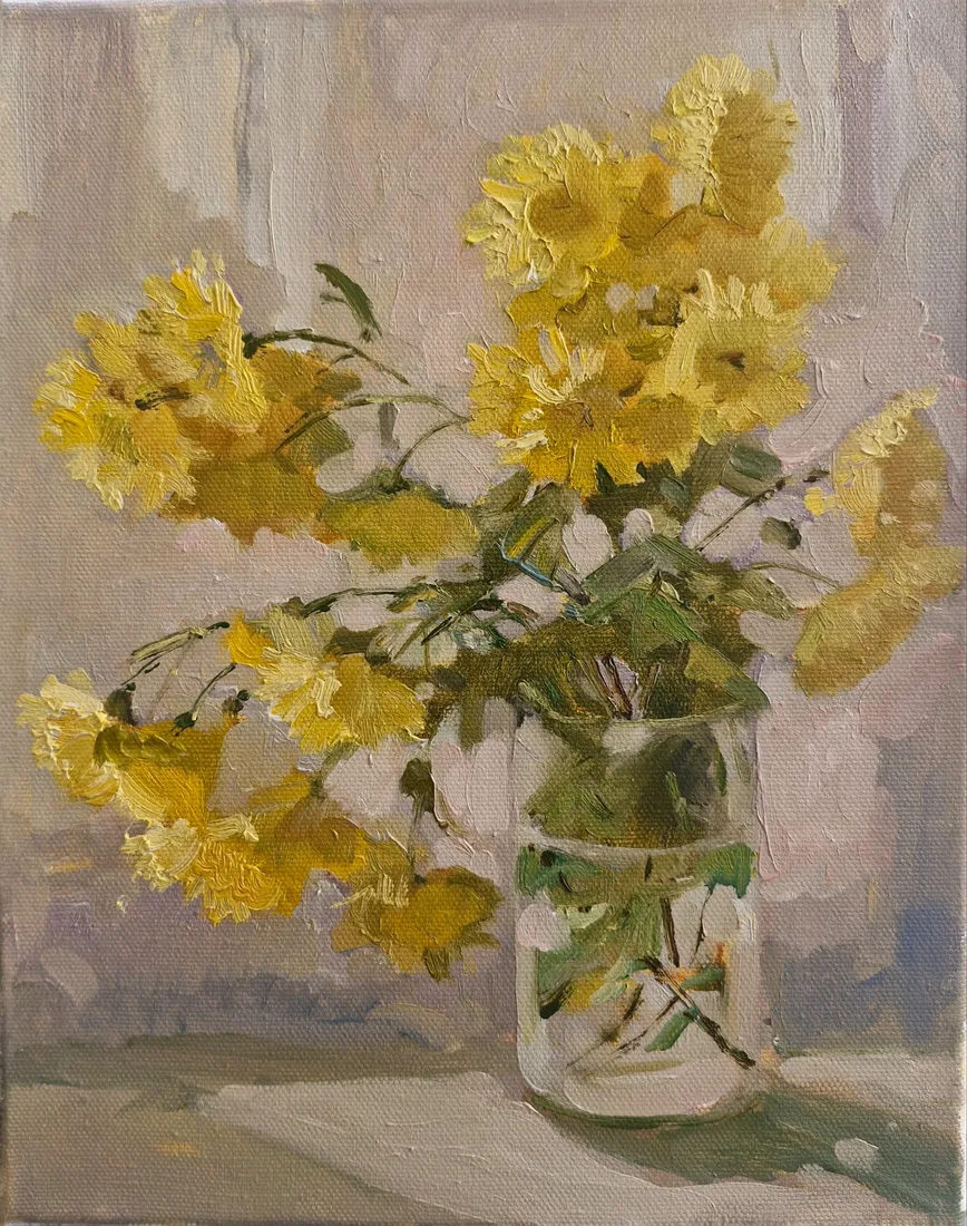 Хризантемы. Солнечно.