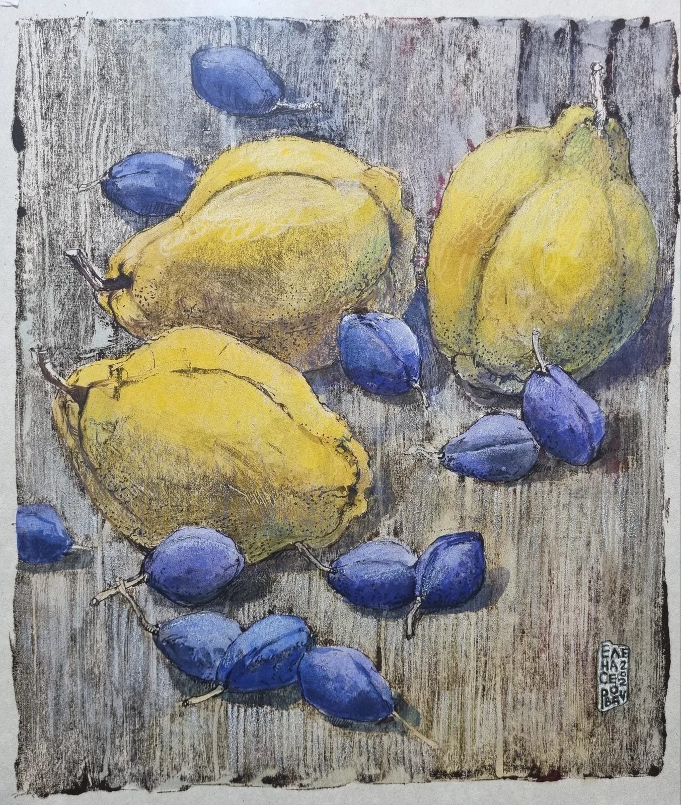 Картина «"Аромат осени"» — Елена Серова, Натюрморт, Работала в смешанной технике на картоне, сочетая разные материалы, чтобы добить…