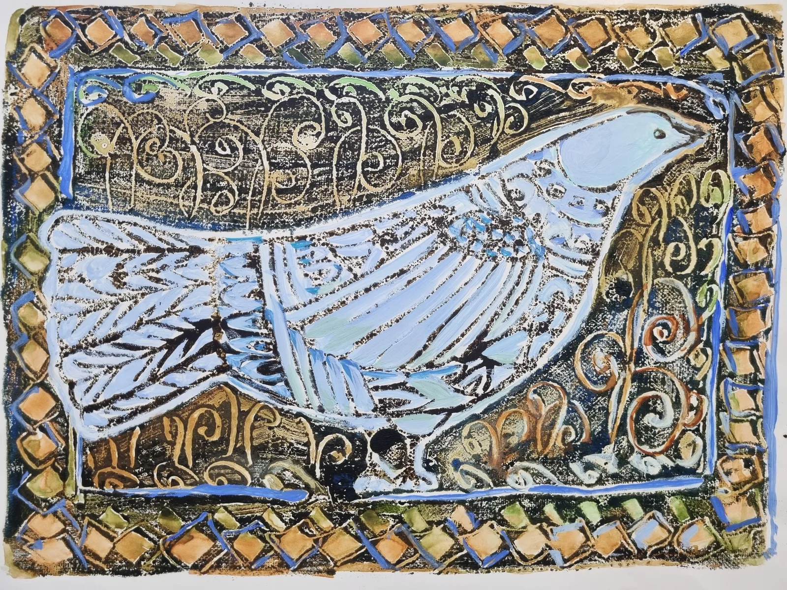 Картина «"Птица счастья"» — Елена Серова, Другое, Образ птицы, парящей в свободном полёте, всегда был для меня символом радости и…