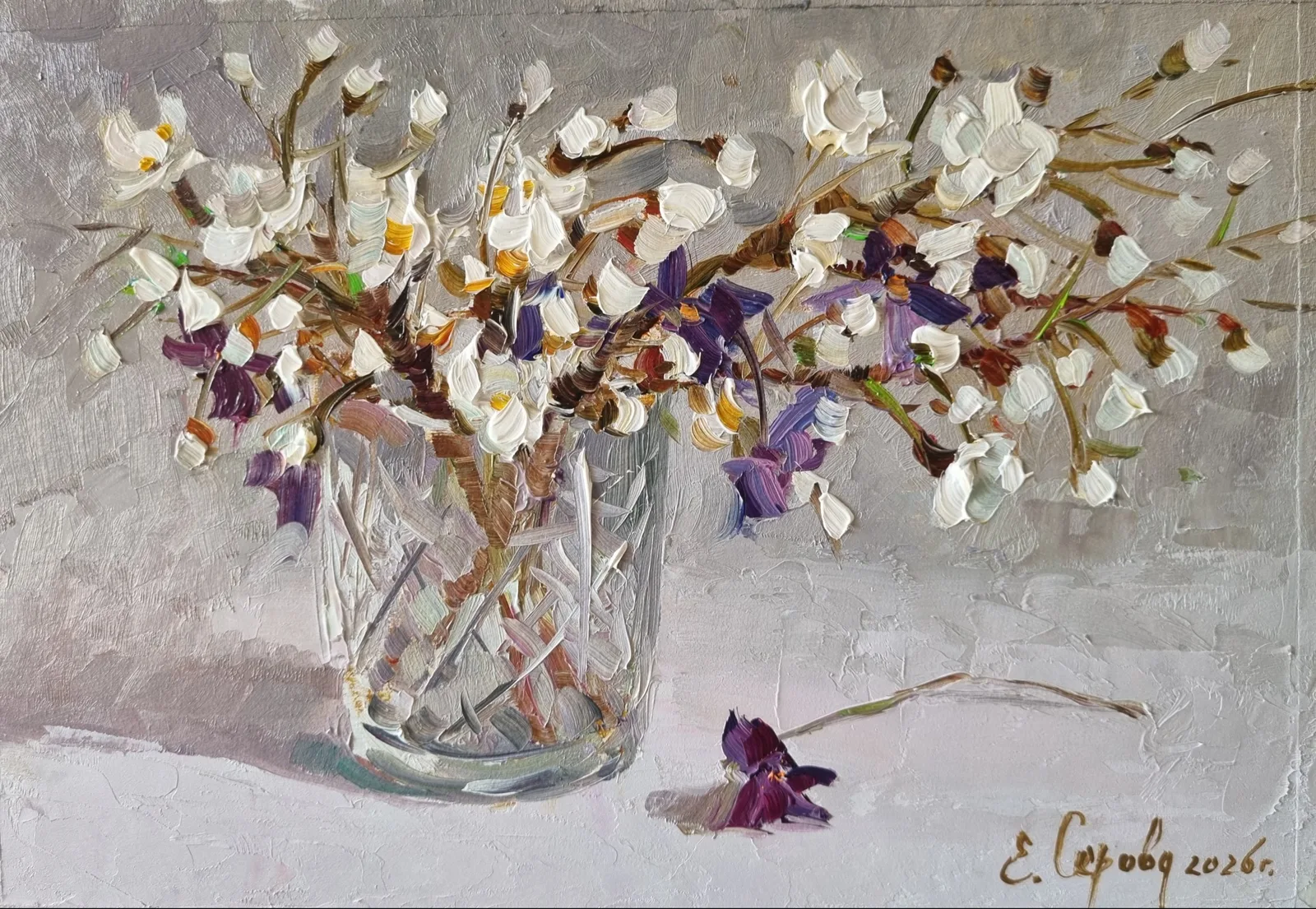 Картина «"Цветущая алыча"» — Елена Серова, Натюрморт, "Цветущая алыча" - одна из моих любимых работ этого сезона. Писала ее весной, к…