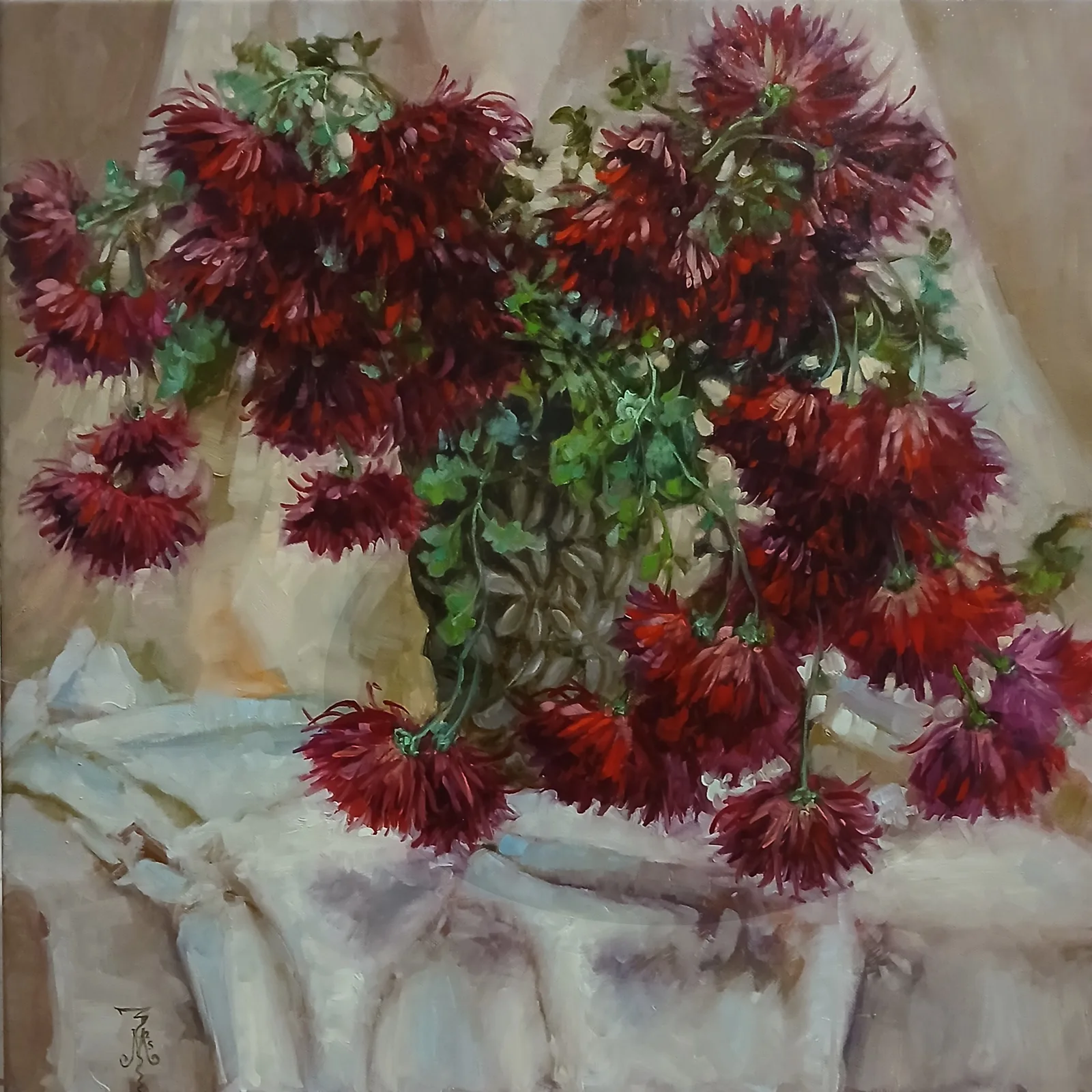 Картина «"Хризантемы"» — Марина Эмзе(Злобина), Натюрморт, аукцион Artstore