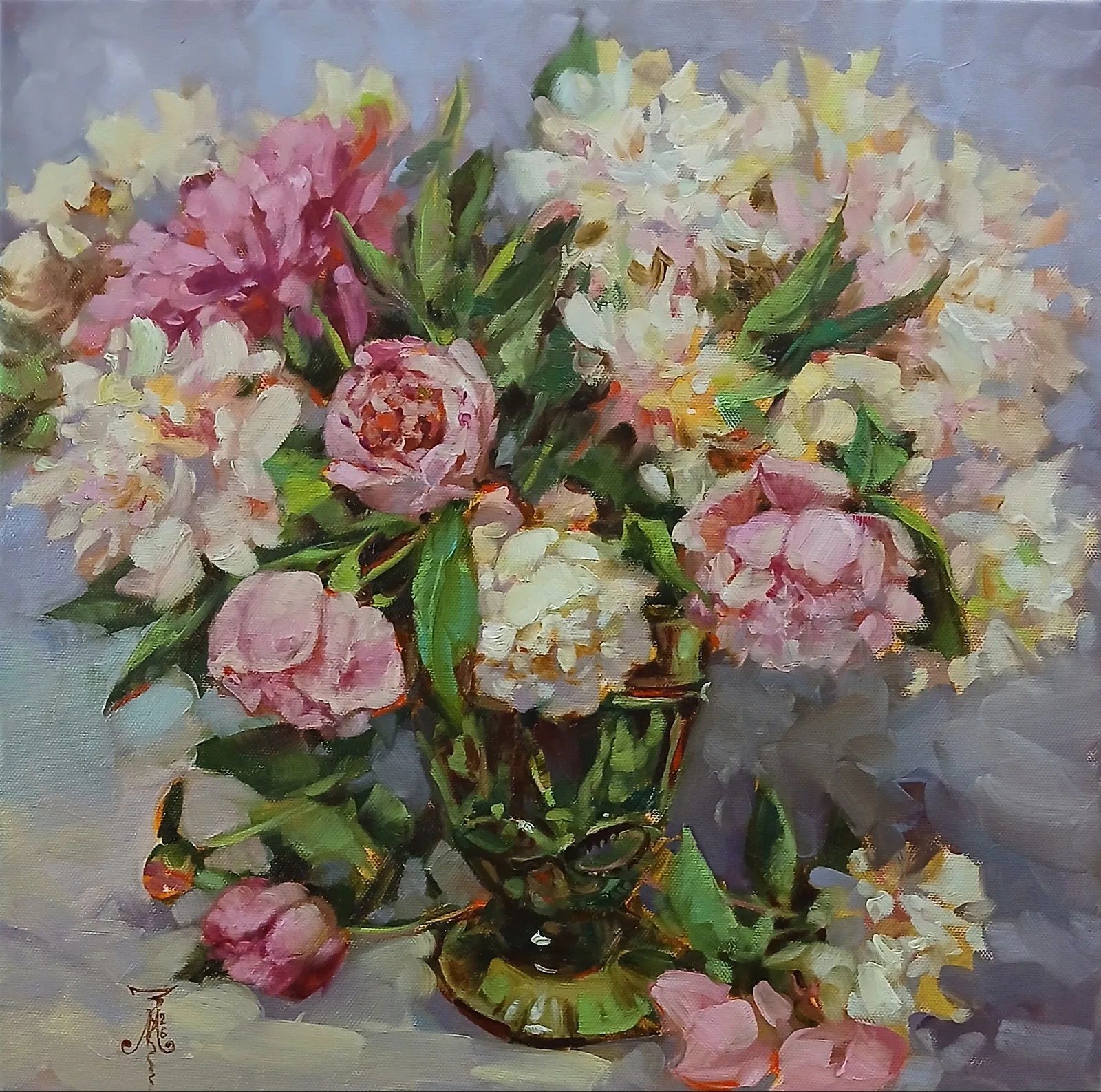 Картина «"Пионы и розы"» — Марина Эмзе(Злобина), Натюрморт, Холст на подрамнике, отправка возможна с 16 июня. 

Картина очаровательна, он…