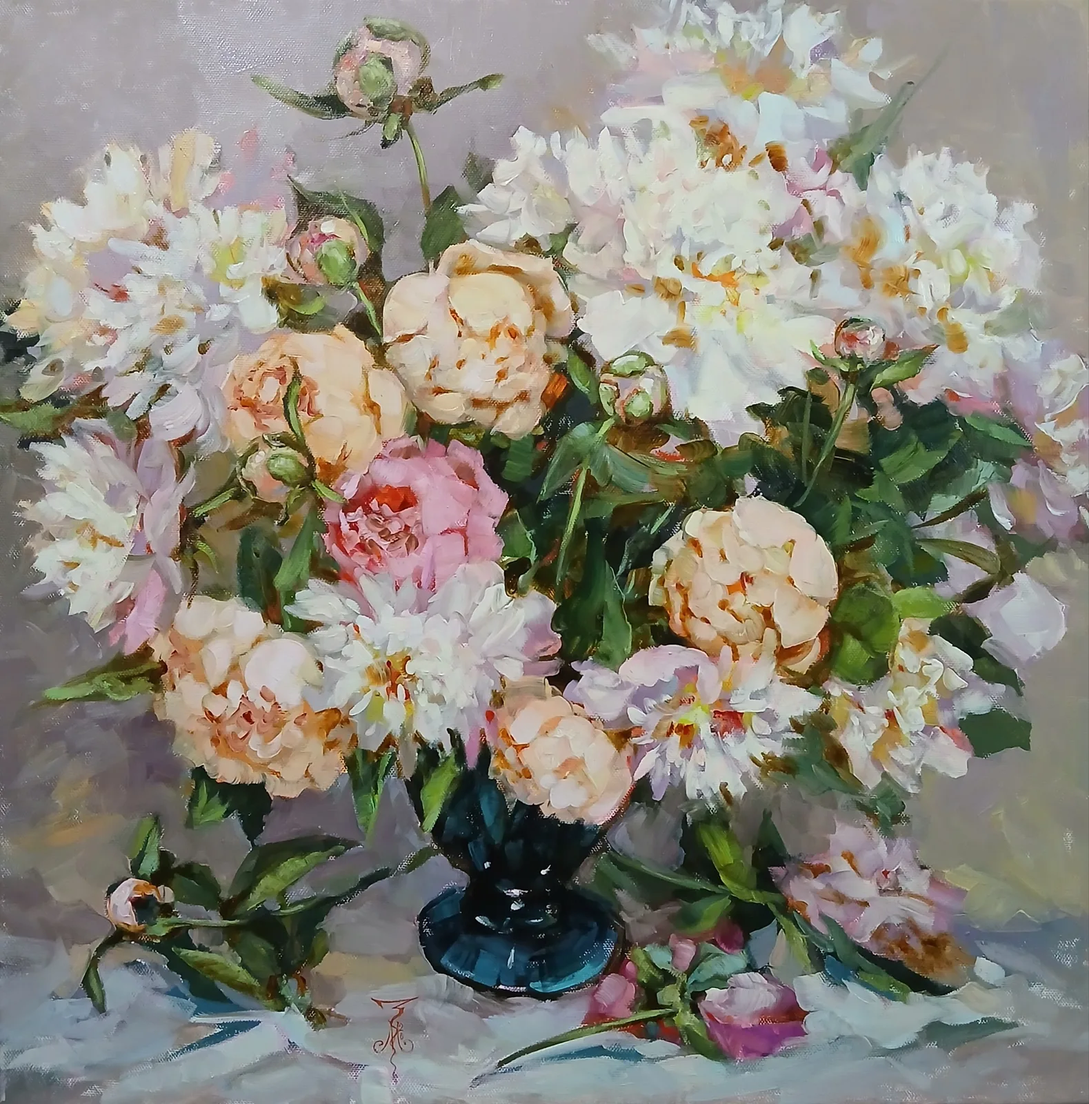 Картина «"Пионы и розы"» — Марина Эмзе(Злобина), Натюрморт, Холст на подрамнике, пересылка возможна с 16 июня.

Картина "Пионы и розы" де…