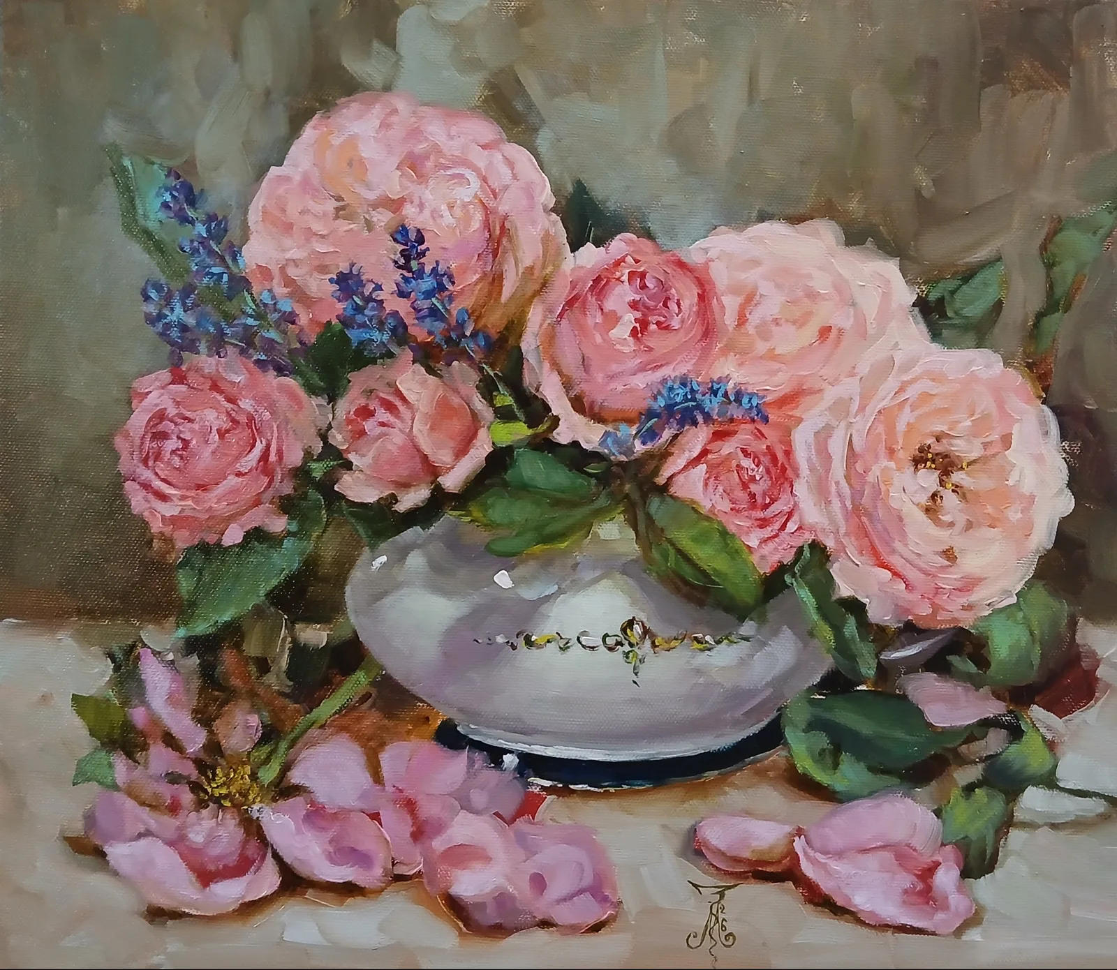 Картина «"Нежность с лавандой"» — Марина Эмзе(Злобина), Натюрморт, На подрамнике. Работа сохнет, отправка возможна с 26 июня.

В картине "Нежнос…