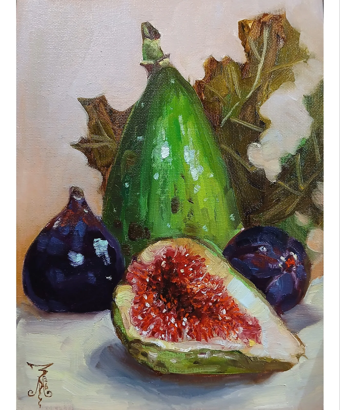 Картина «"Медовый инжир"» — Марина Эмзе(Злобина), Натюрморт, Холст на картоне, отправка с 6 августа.

На этой картине художник играет со с…