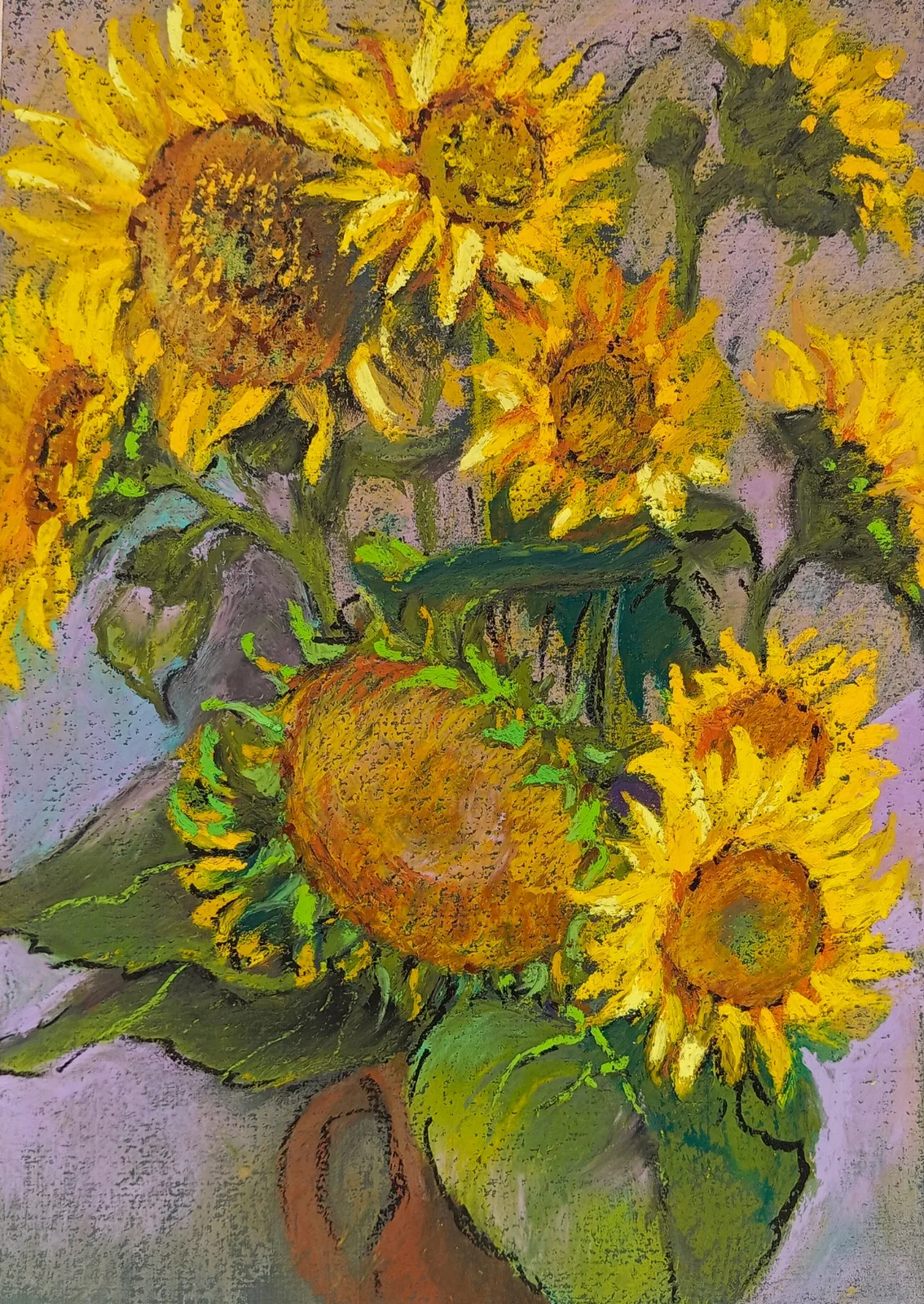 Картина «"Подсолнухи"» — Маргарита Левина, Натюрморт