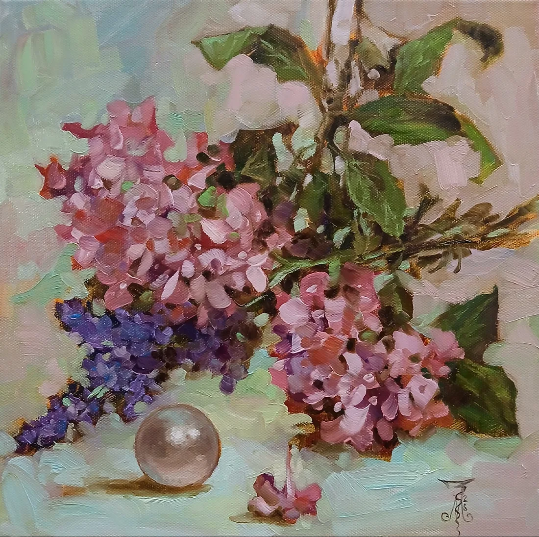 Картина «"Перламутровое утро"» — Марина Эмзе(Злобина), Натюрморт, Авторская, натурная. Холст на подрамнике