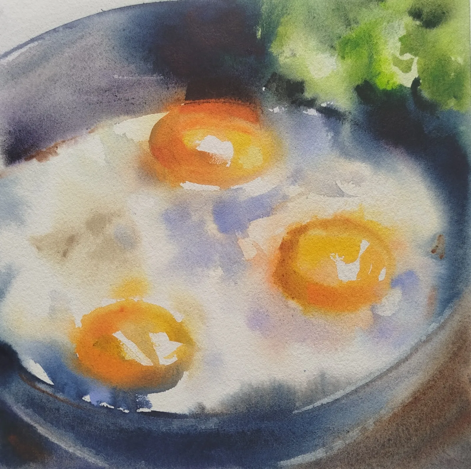 Картина «Яичница» — Екатерина Аносова, Натюрморт, Маленький живой этюд ,не странный )) поэтому я забыла его выставить)) уже похва…