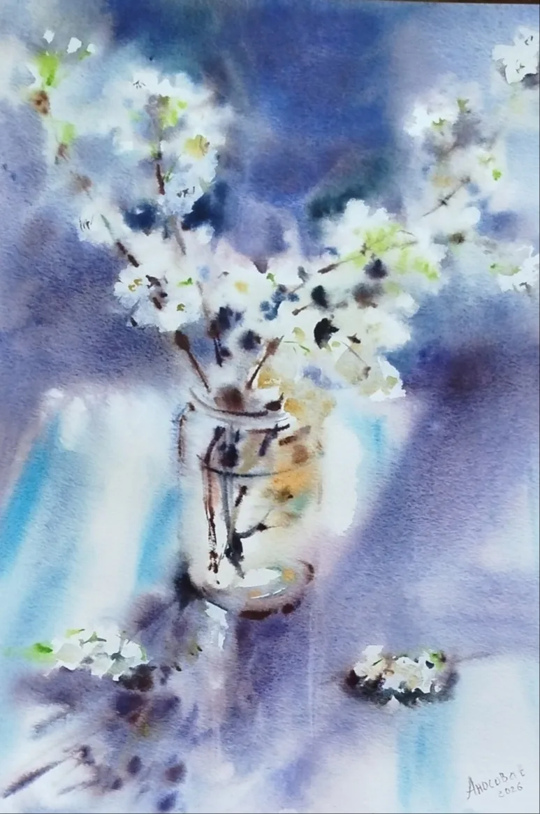 Картина «Весеннее утро» — Екатерина Аносова, Натюрморт, В картине "Весеннее утро" Екатерина Аносова мастерски играет с цветом и светом,…