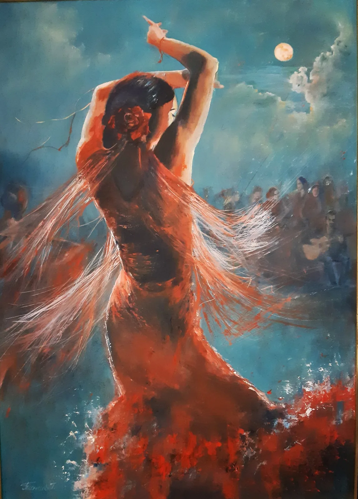 Картина «Огненный танец» — Татьяна Ткаченко, Жанровая живопись, Танец страсти и красоты фламенко. Эта картина о том моменте, когда тело разгова…