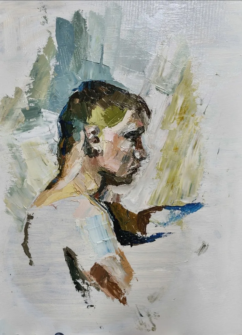 Картина «Мужчина» — Наташа Киж, Жанровая живопись, Картина маслом на картоне