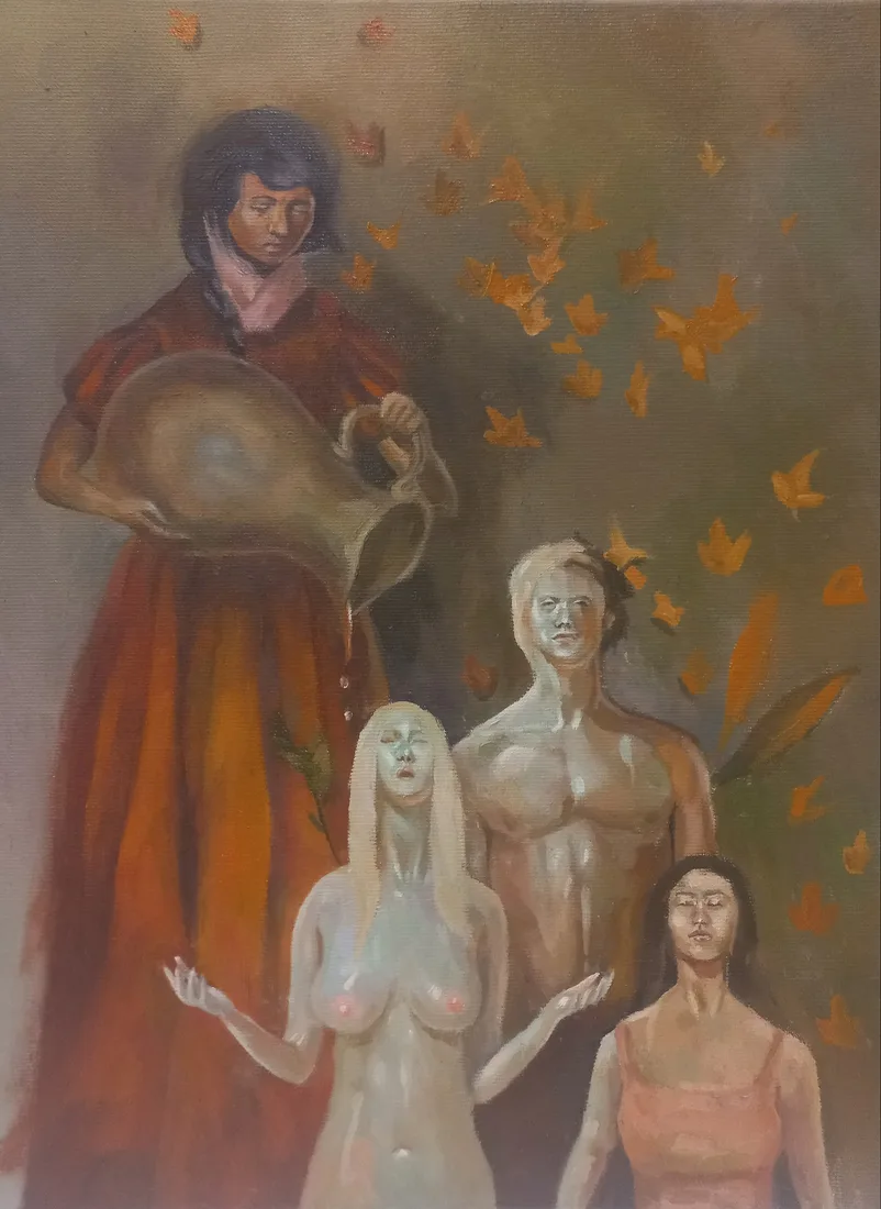 Картина ««Купание коней»» — Ксения Жданкина, Жанровая живопись, Данная картина - воплощение направления символизма в живописи. Это уникальное п…