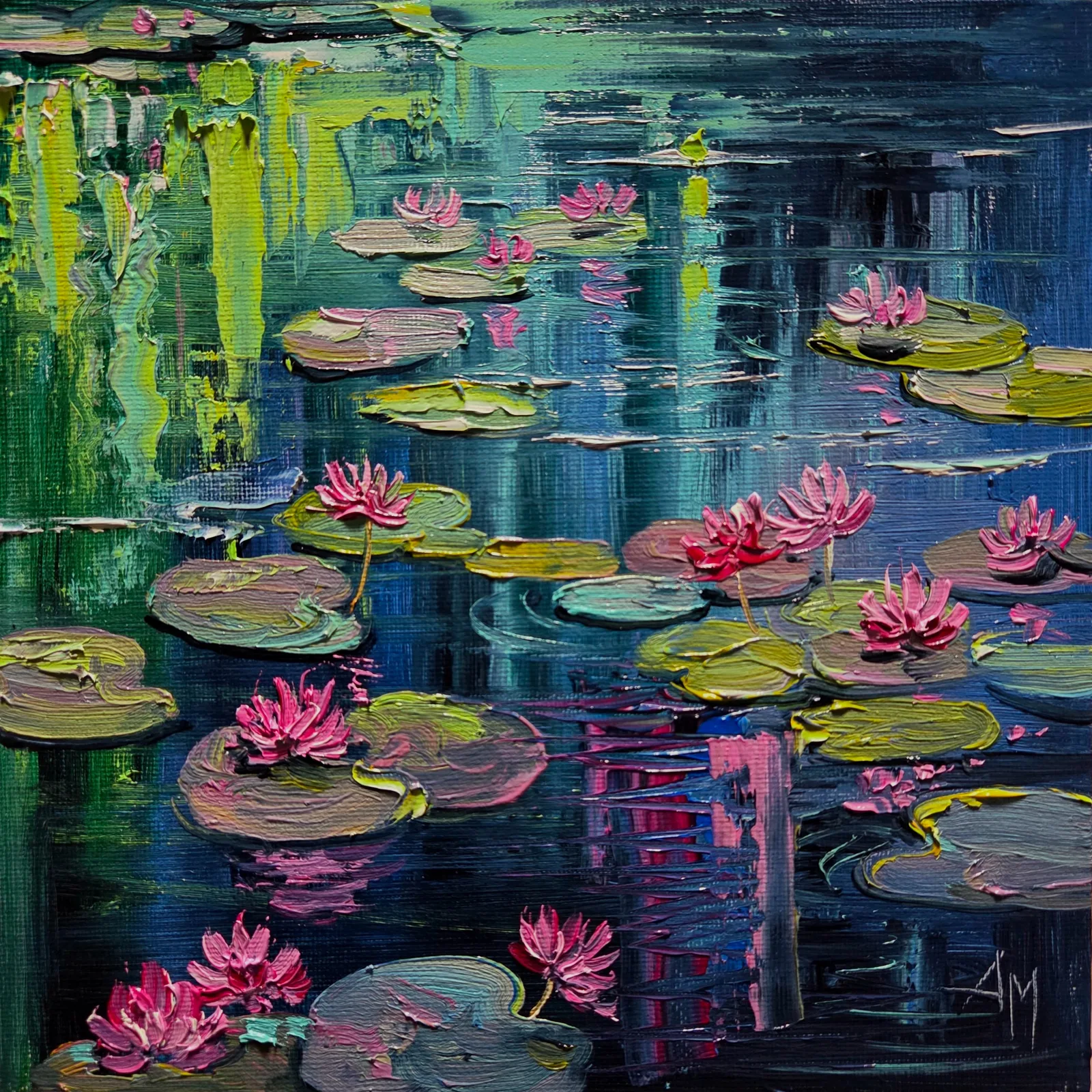 Картина «Кувшинки» — Анна Меньщикова, Пейзаж, Что может быть более успокаивающим, чем тихий летний вечер на берегу спокойного…