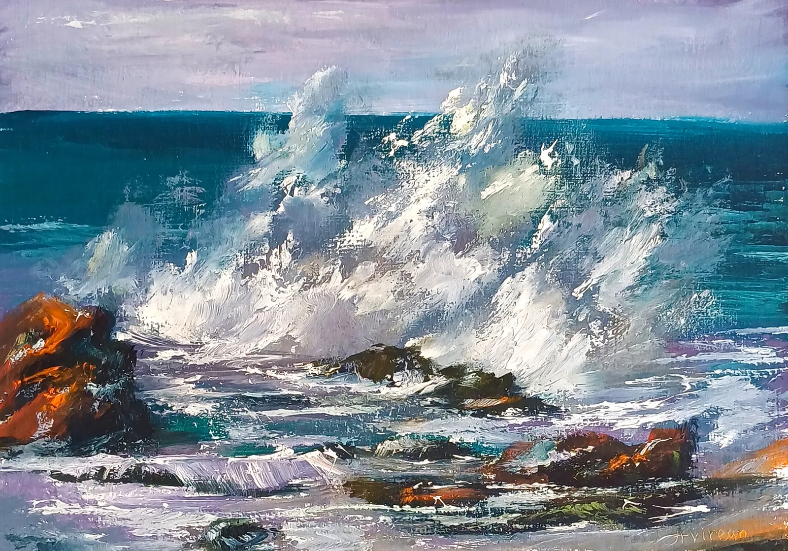 Картина «Морской прибой» — Александра Иванова, Пейзаж, Миниатюра Морской прибой 15*21 см, написана маслом на грунтованном картоне.
Пр…