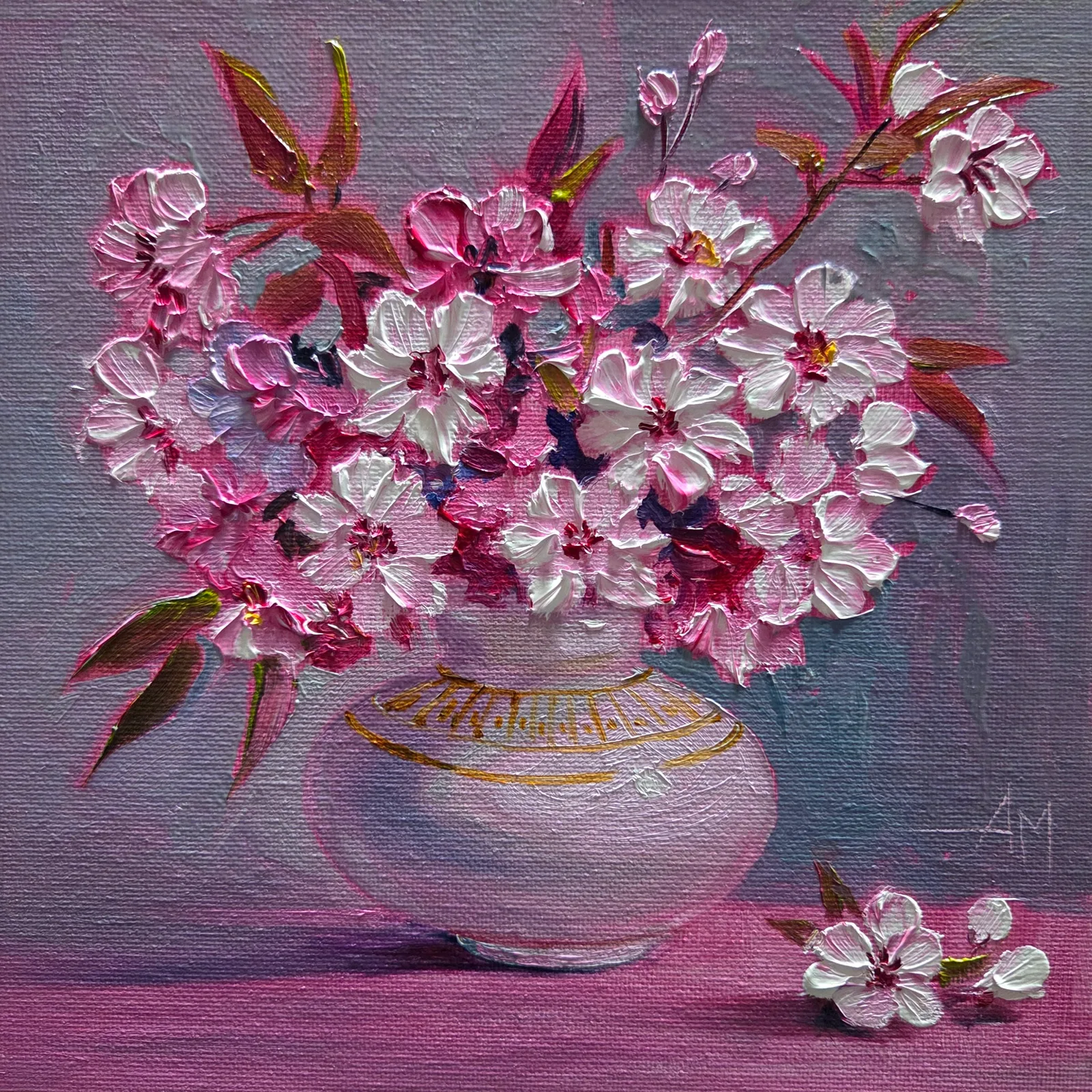 Картина «Яблоня» — Анна Меньщикова, Натюрморт, "Яблоня" - эта работа про весеннее настроение и красоту простых вещей. Когда ра…