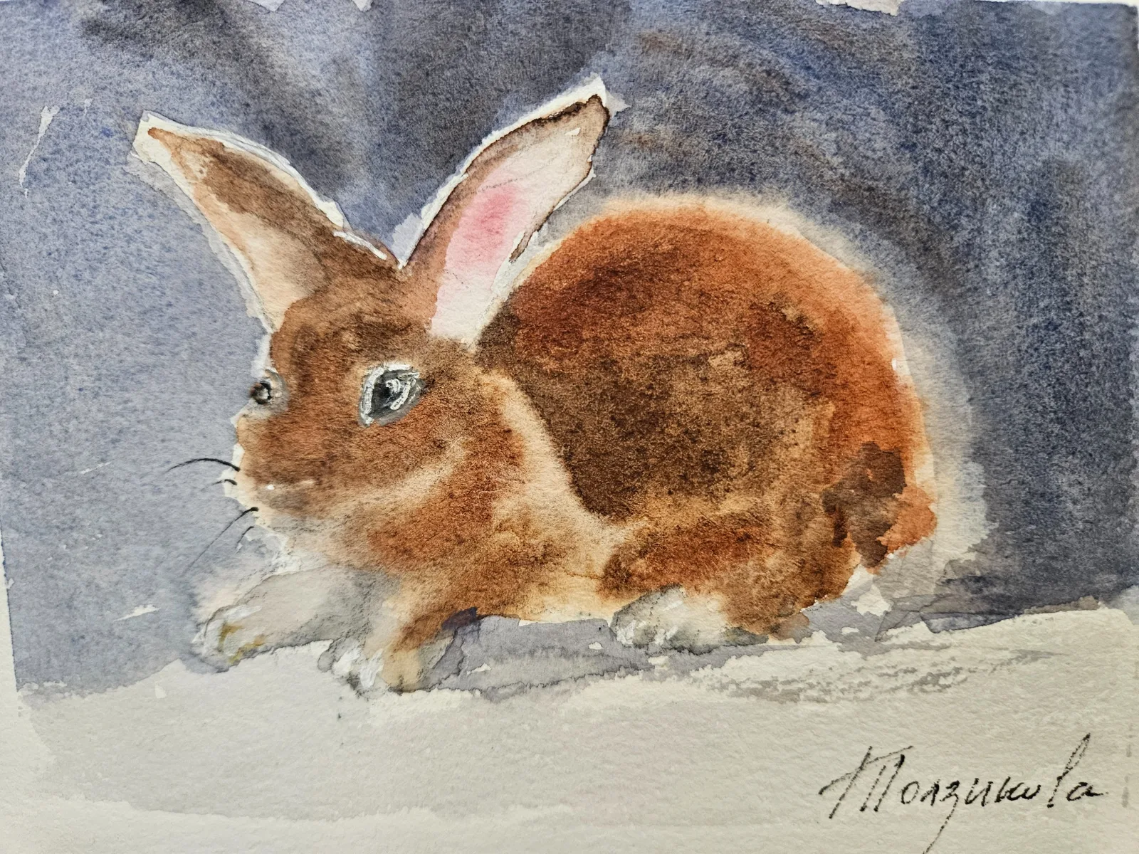 Картина «Кролик» — Ксения Ползикова, Анималистика, В картине "Кролик" чувствуется нежное утреннее тепло, когда солнце только начин…
