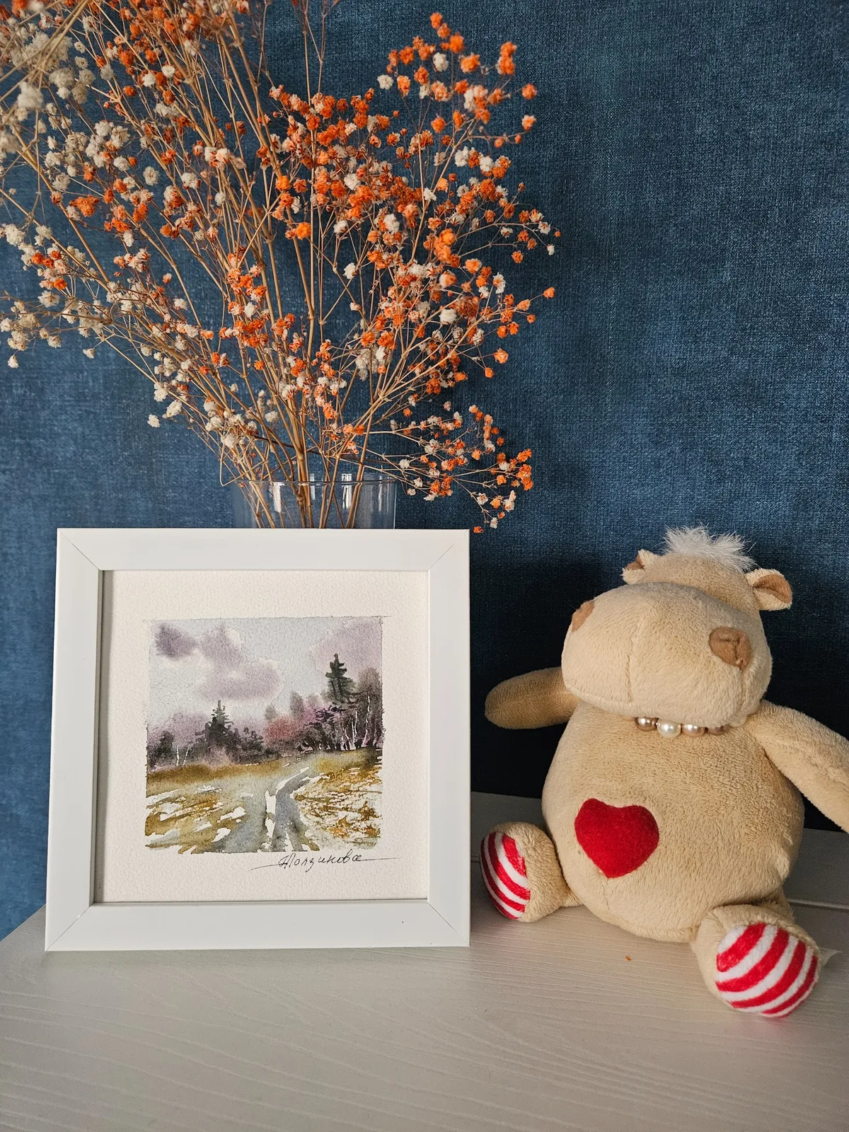 Картина «Из серии ,, Акварельная миниатюра"» — Ксения Ползикова, Пейзаж, На этой миниатюрной акварели внимание привлекает тонкий переход цвета от светло…