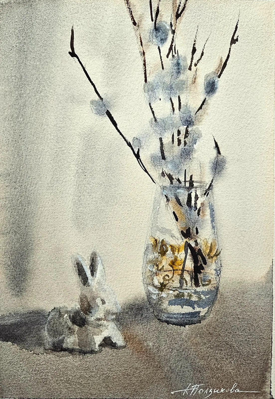 Картина «Тихое ожидание» — Ксения Ползикова, Натюрморт, В картине "Тихое ожидание" мягкий акварельный цвет создает атмосферу спокойстви…