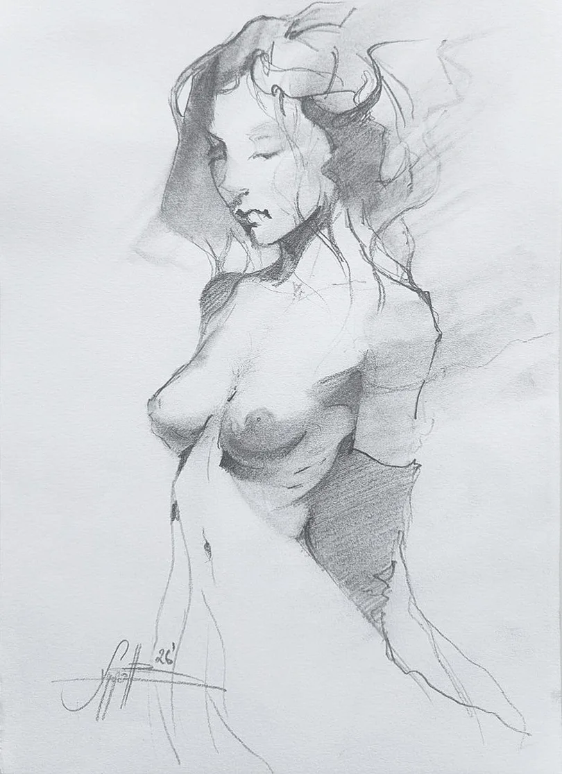 Картина «Пробуждение» — Юрий Худов, Ню, рисунок девушки "Пробуждение"

материал-карандаш, бумага
Размер картины 20,5…